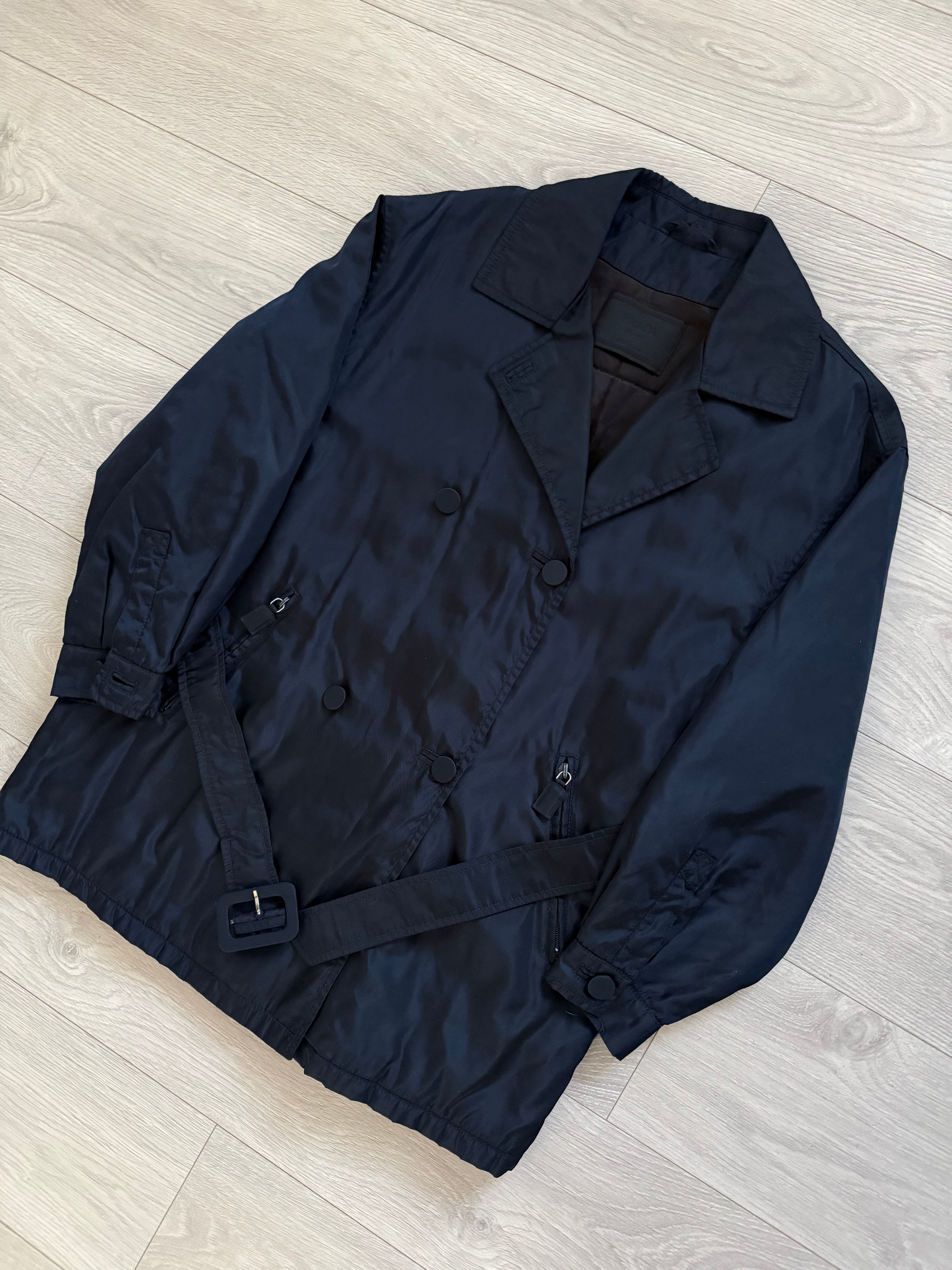 Prada FW1998 Padded Nylon Trench Coat - Size M Womens / XS Mens