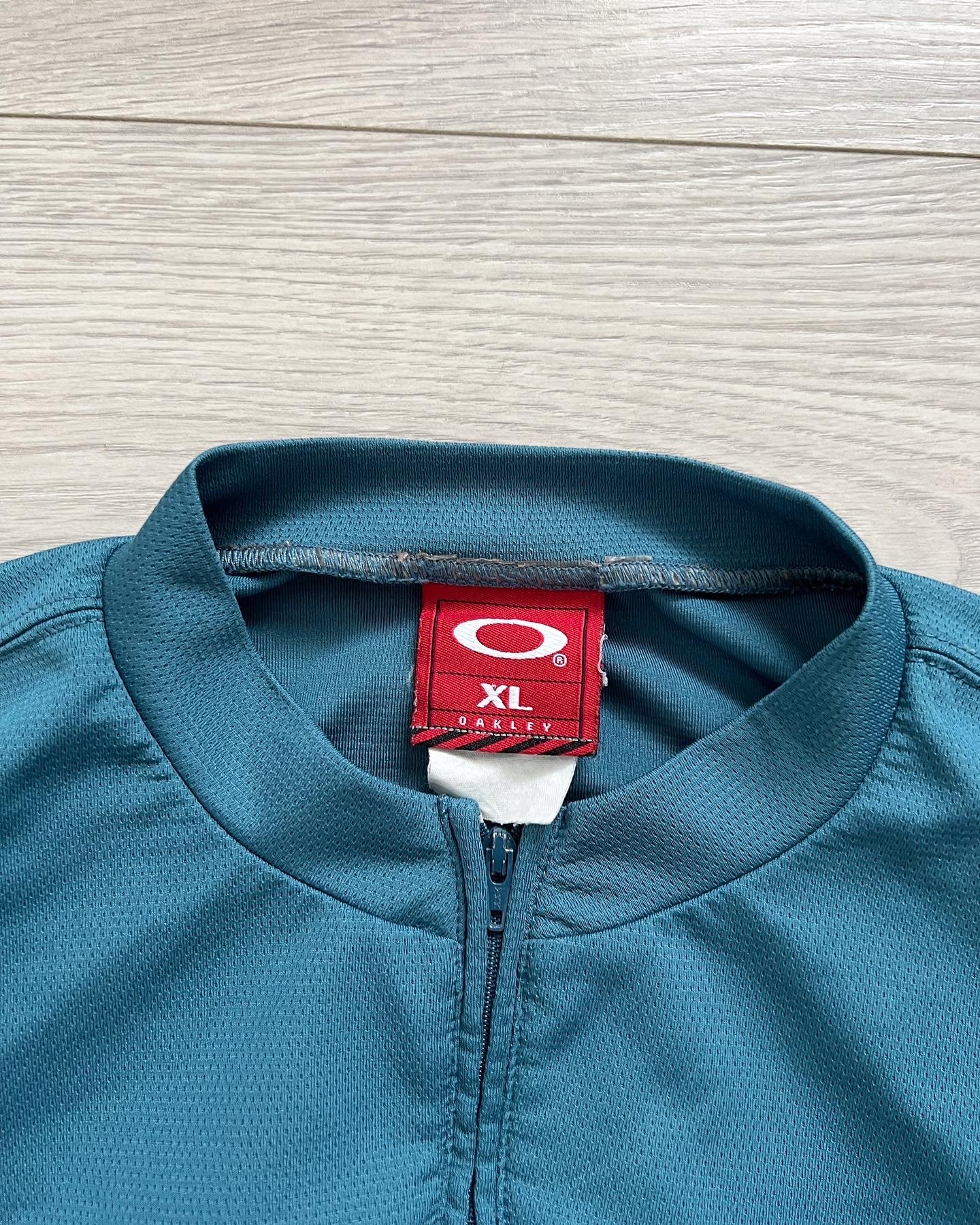 Oakley Vintage 1/2 Zip 5-Pocket Blue Jersey - Size L