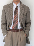 Emporio Armani 1990s 2B Houndstooth Wool Sports Blazer Jacket - Size S
