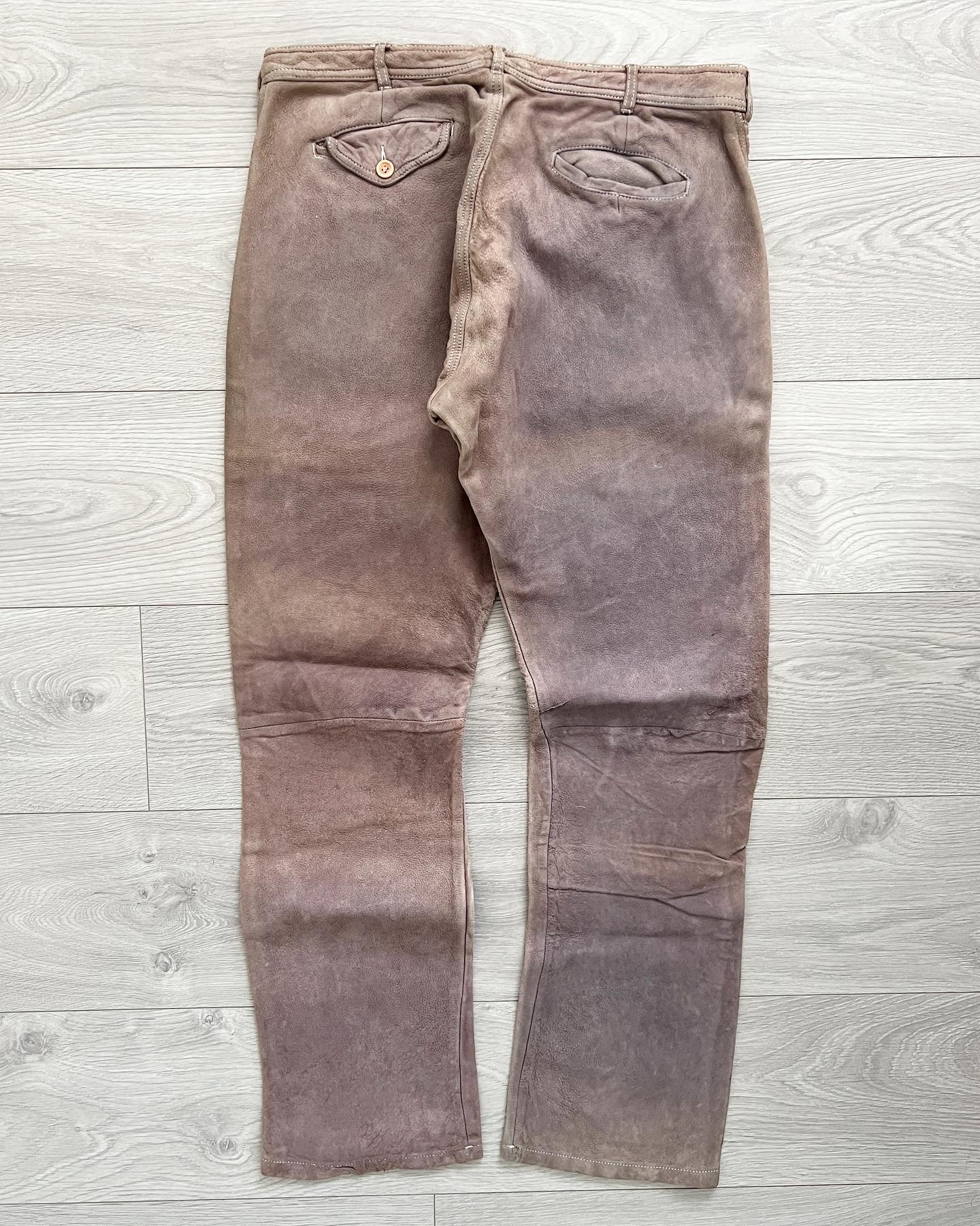 6,970円vintage jun men leather design pants 牛革