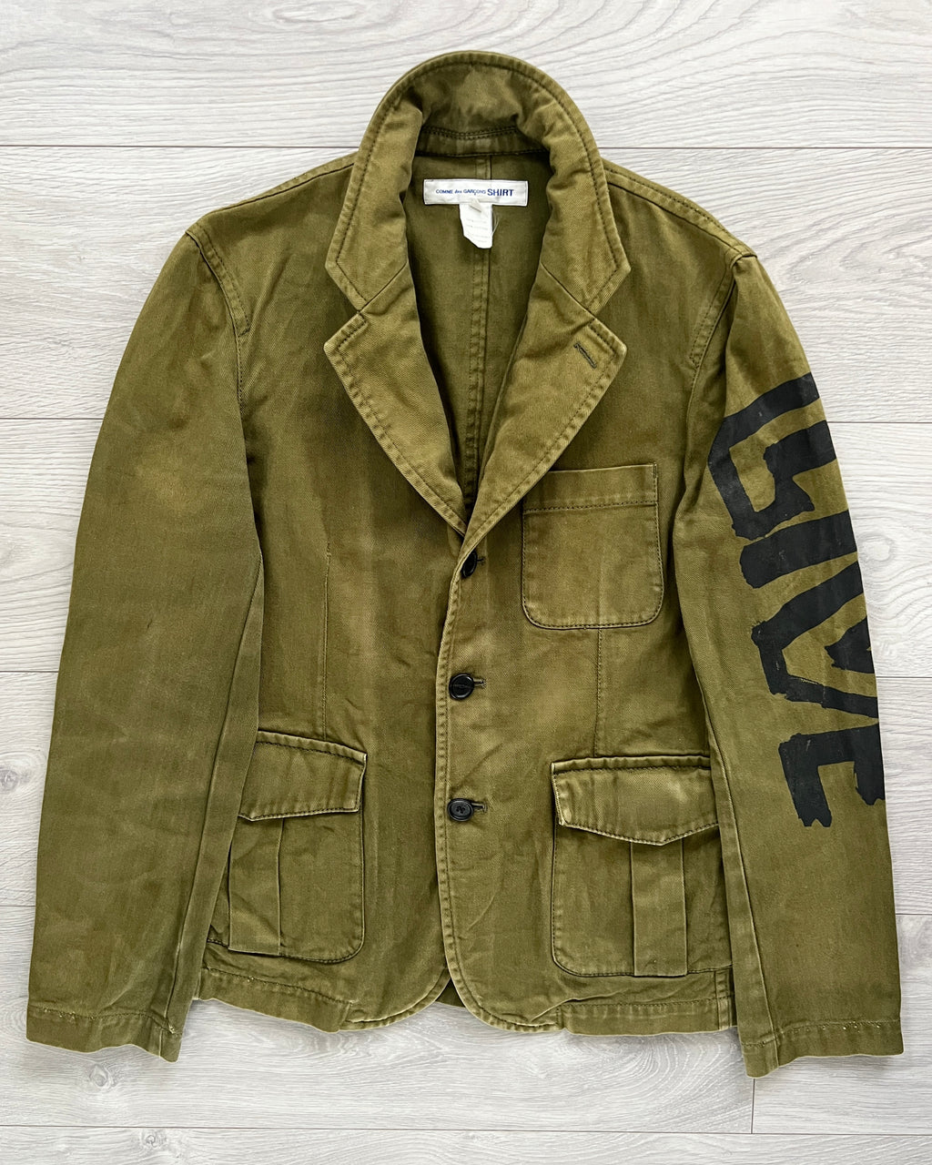 Comme Des Garcons Shirt 00s Printed Blazer Jacket - Size XS