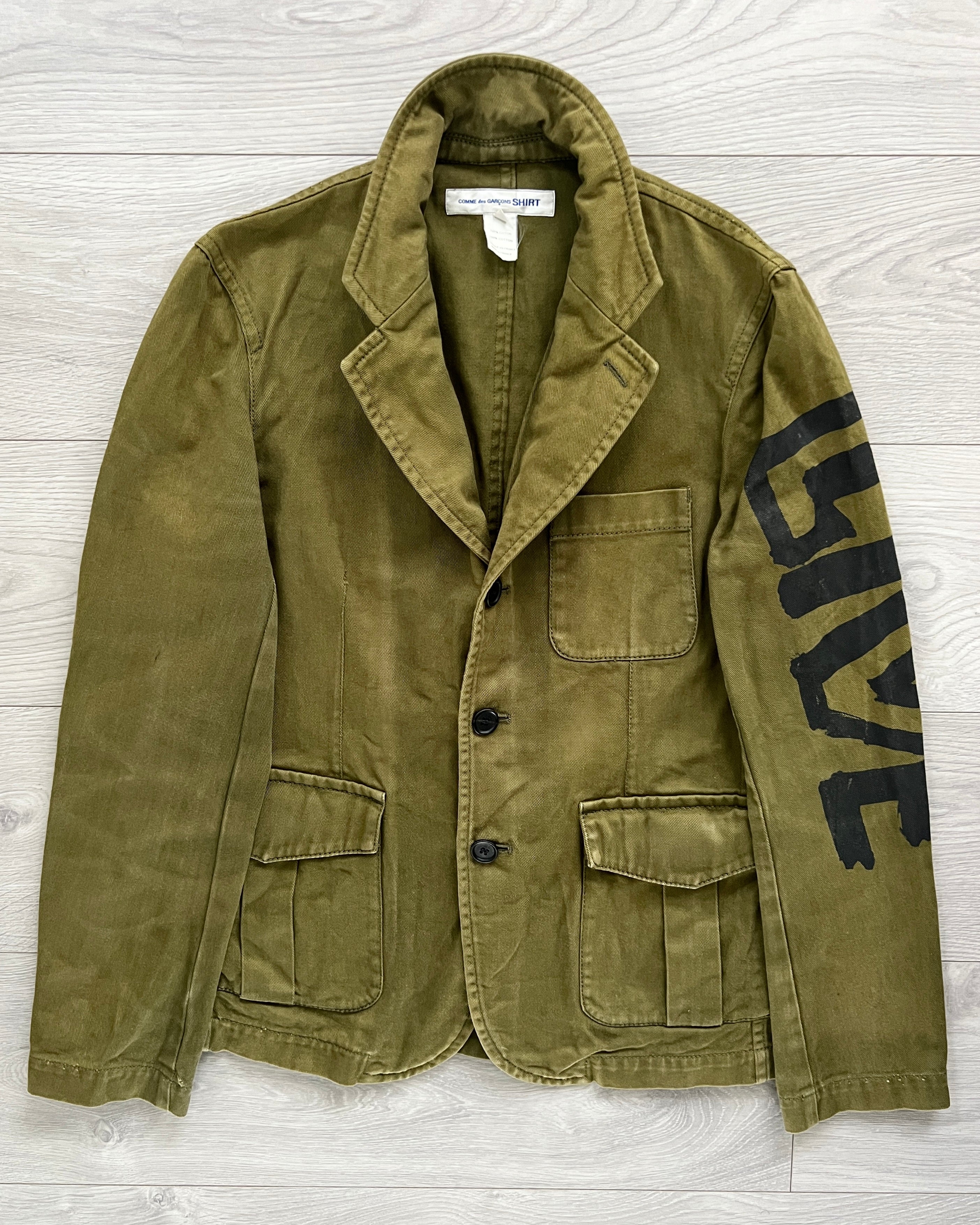 Comme Des Garcons Shirt 00s Printed Blazer Jacket - Size XS