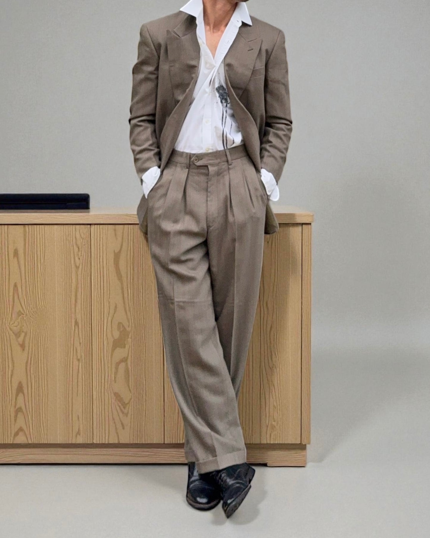 Giorgio Armani 1990s Double-Breasted Wool Suit - Size S Jacket / 30" Waist