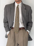 Valentino 1980s 2B Heathered Grey Wool Sports Blazer Jacket - Size L