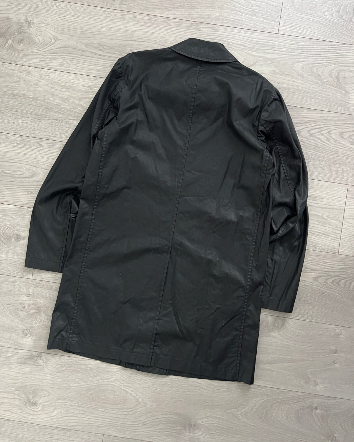 Jil Sander by Raf Simons 00s Waxed Snap Button Coat - Size S