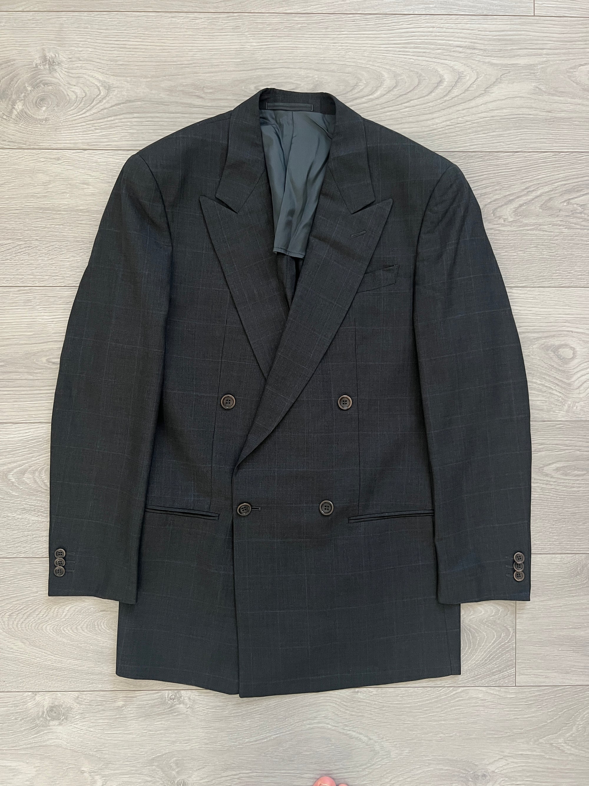 Armani 1990s Double-Breasted Relaxed Pleated Suit - Size S Jacket / 30" Waist