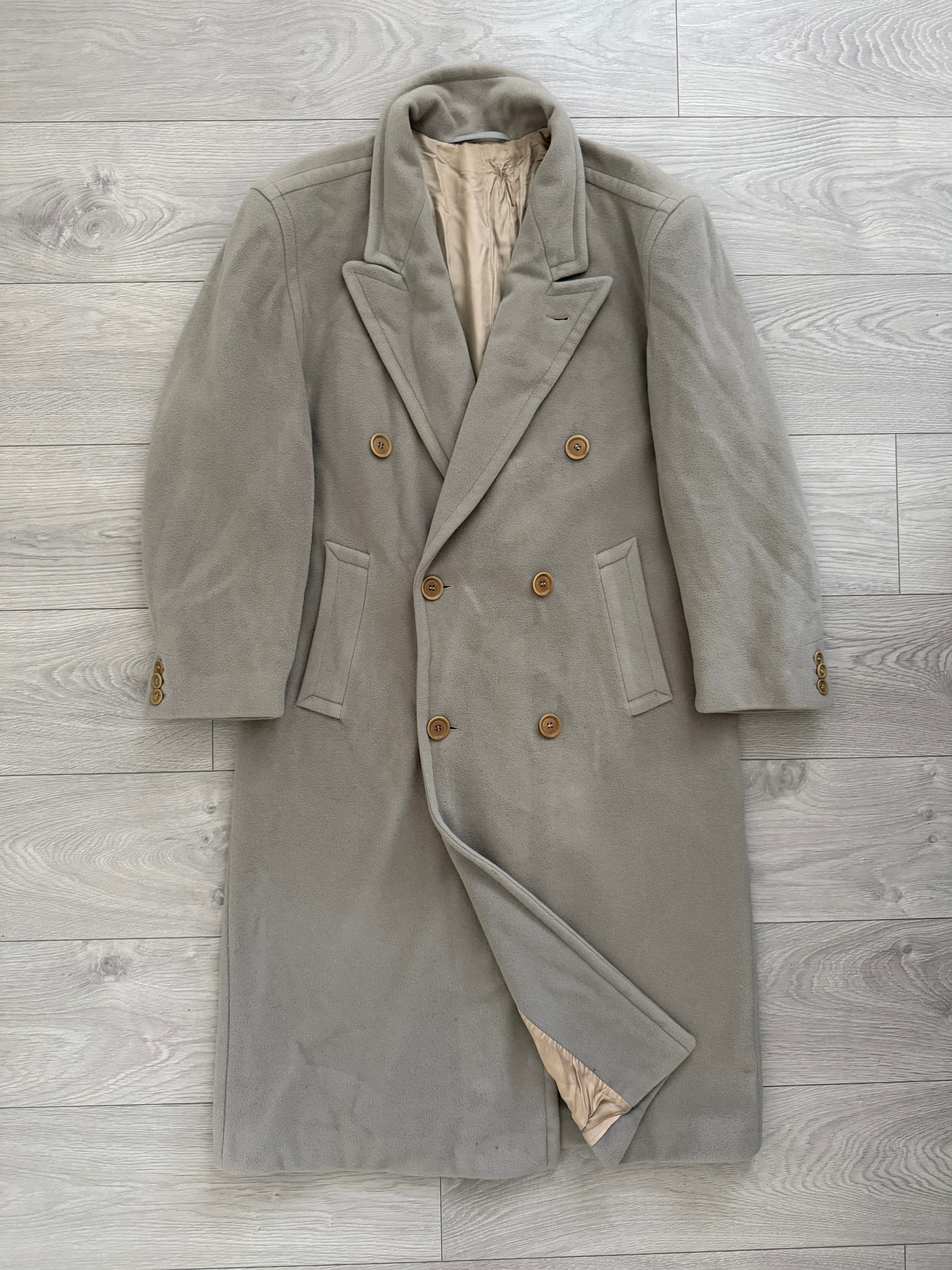 Hugo Boss 1980s 'Yamaha' Double-Breasted Wool Coat - Size M
