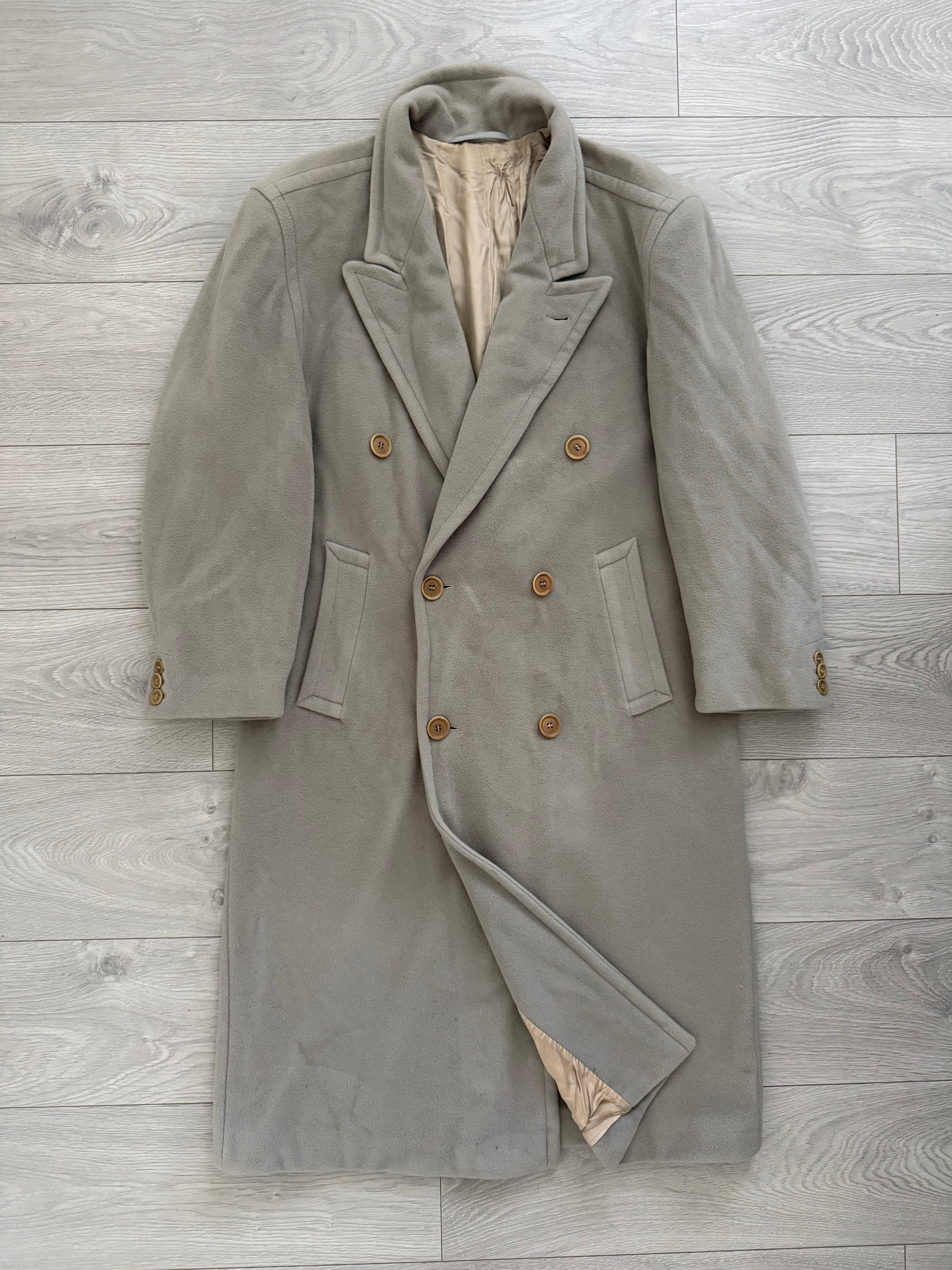 Hugo Boss 1980s 'Yamaha' Double-Breasted Wool Coat - Size M