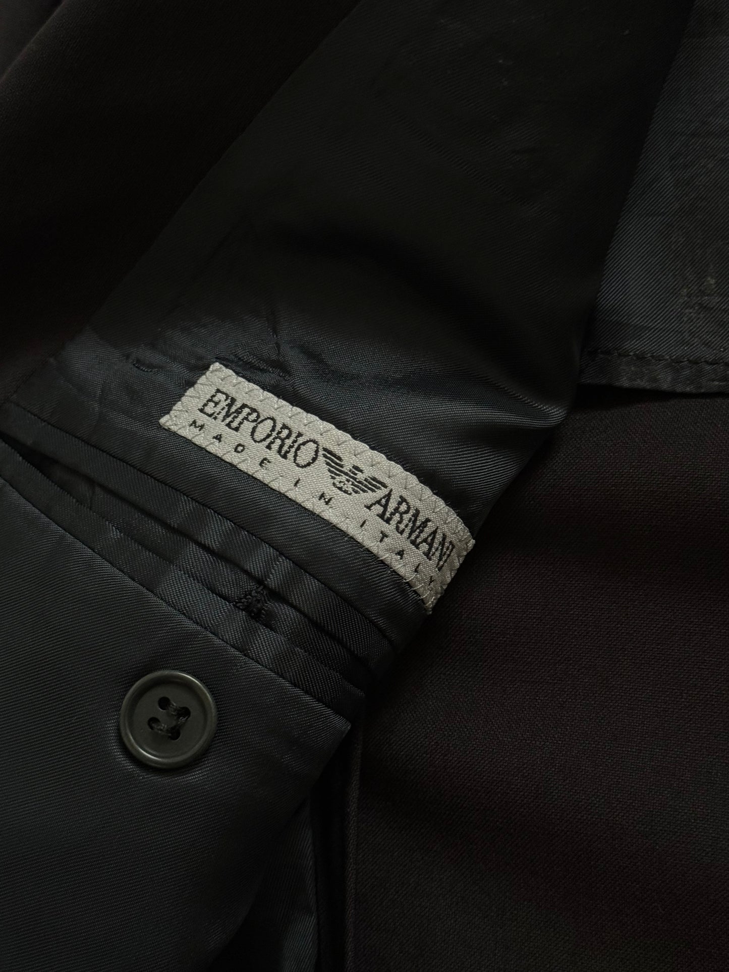 Emporio Armani 1990s Double-Breasted Wool Suit - Size M Jacket / 32" Waist