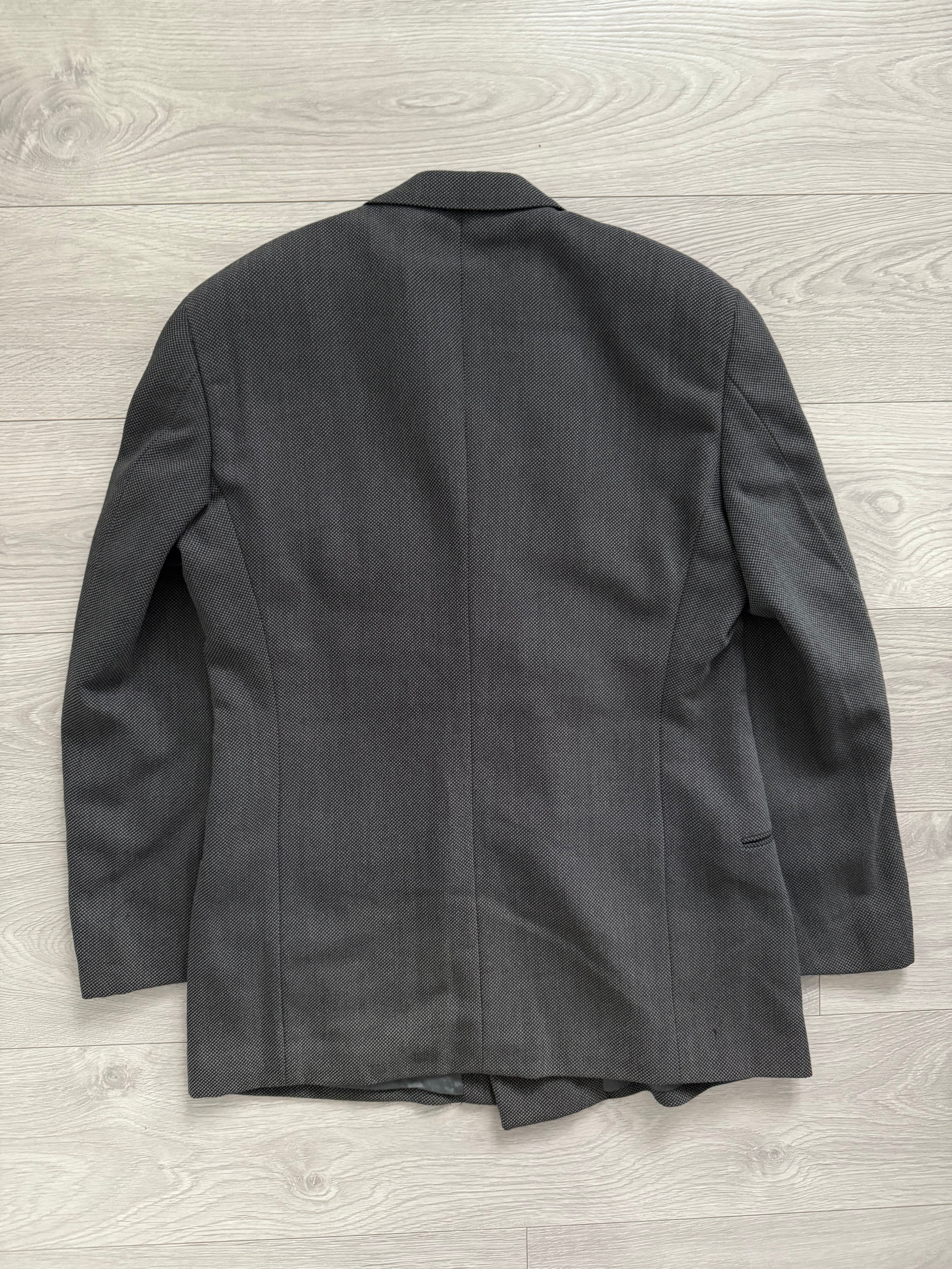 Giorgio Armani 1980s Double Breasted Pleated Wool Suit Grey New - Size L Jacket / 32" Waist