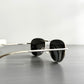 Helmut Lang 1999 Titanium Aviator Sunglasses