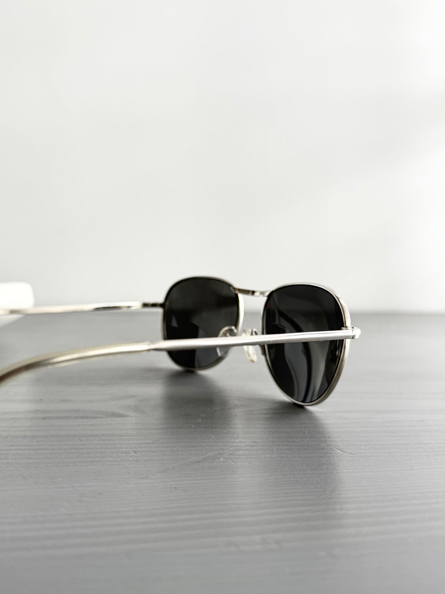 Helmut Lang 1999 Titanium Aviator Sunglasses