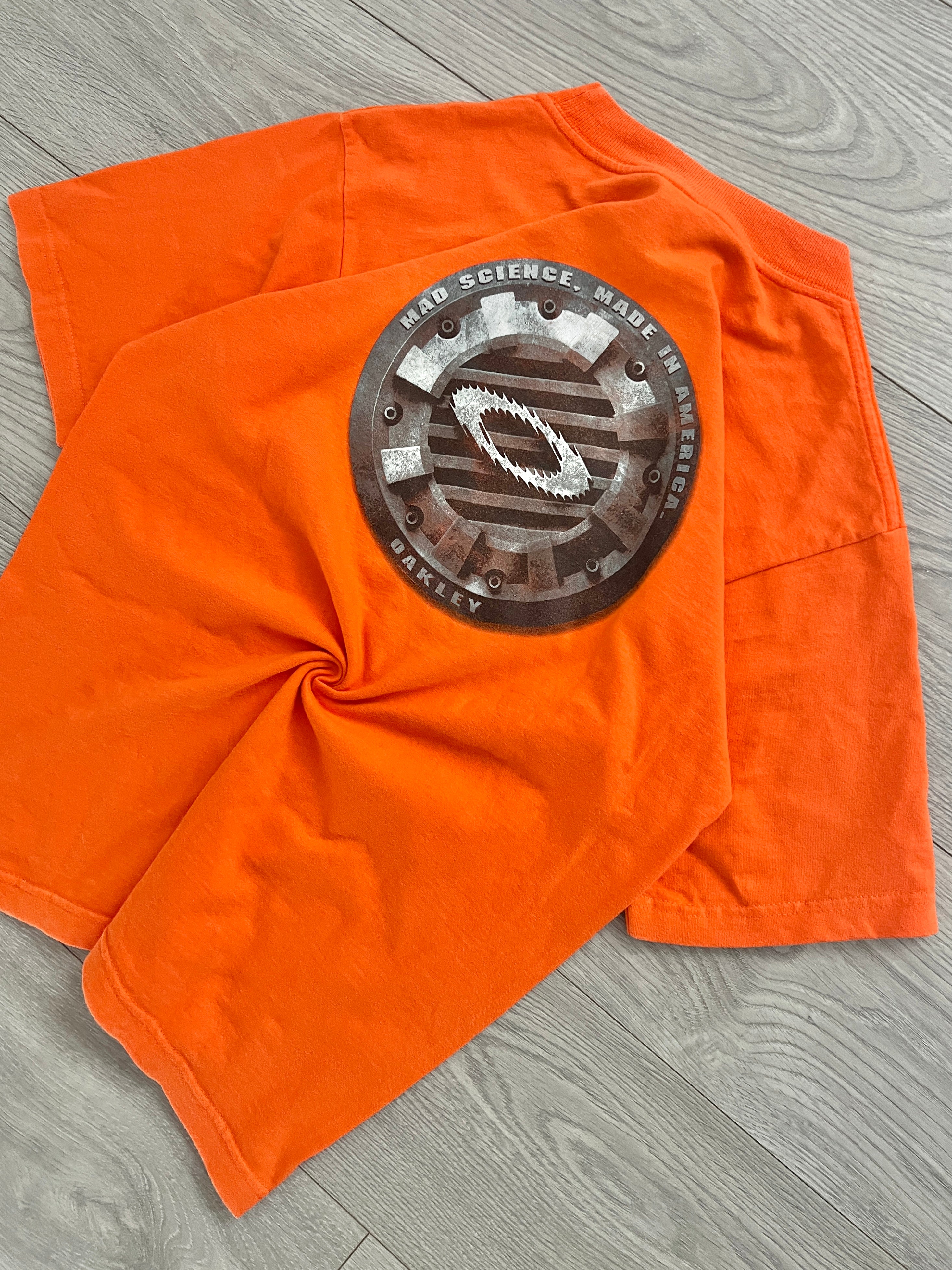 Oakley Software 00s Razor Icon Logo Back Print T-Shirt - Size S