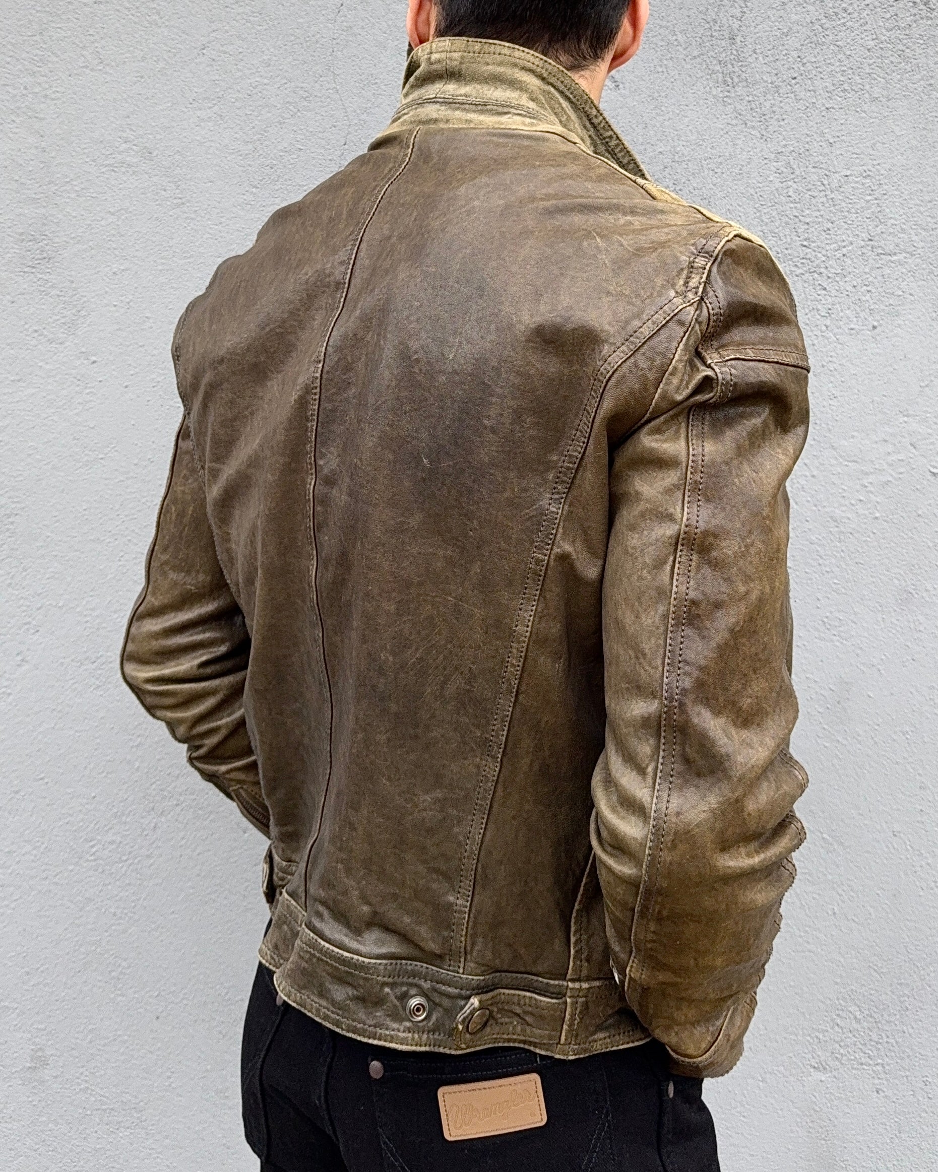 Emporio Armani 00s Leather Jacket - Size M