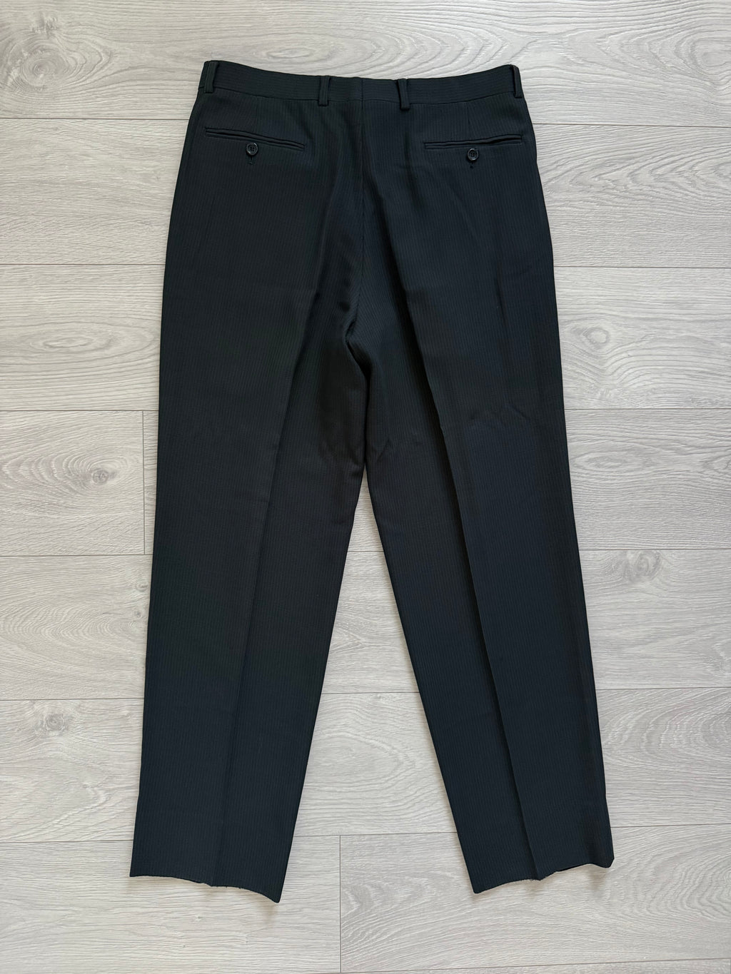 Armani 1990s 3B Draped Woven Wool Pleated Suit - Size L Jacket / 34" Waist