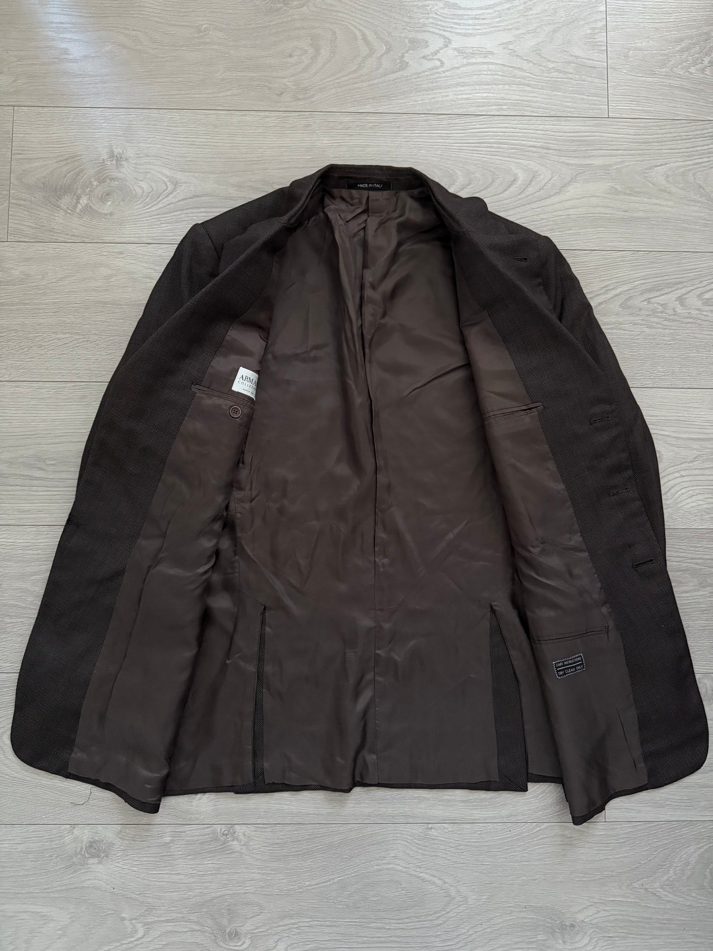 Armani 1990s Textured Wool 3B Blazer Jacket - Size XL