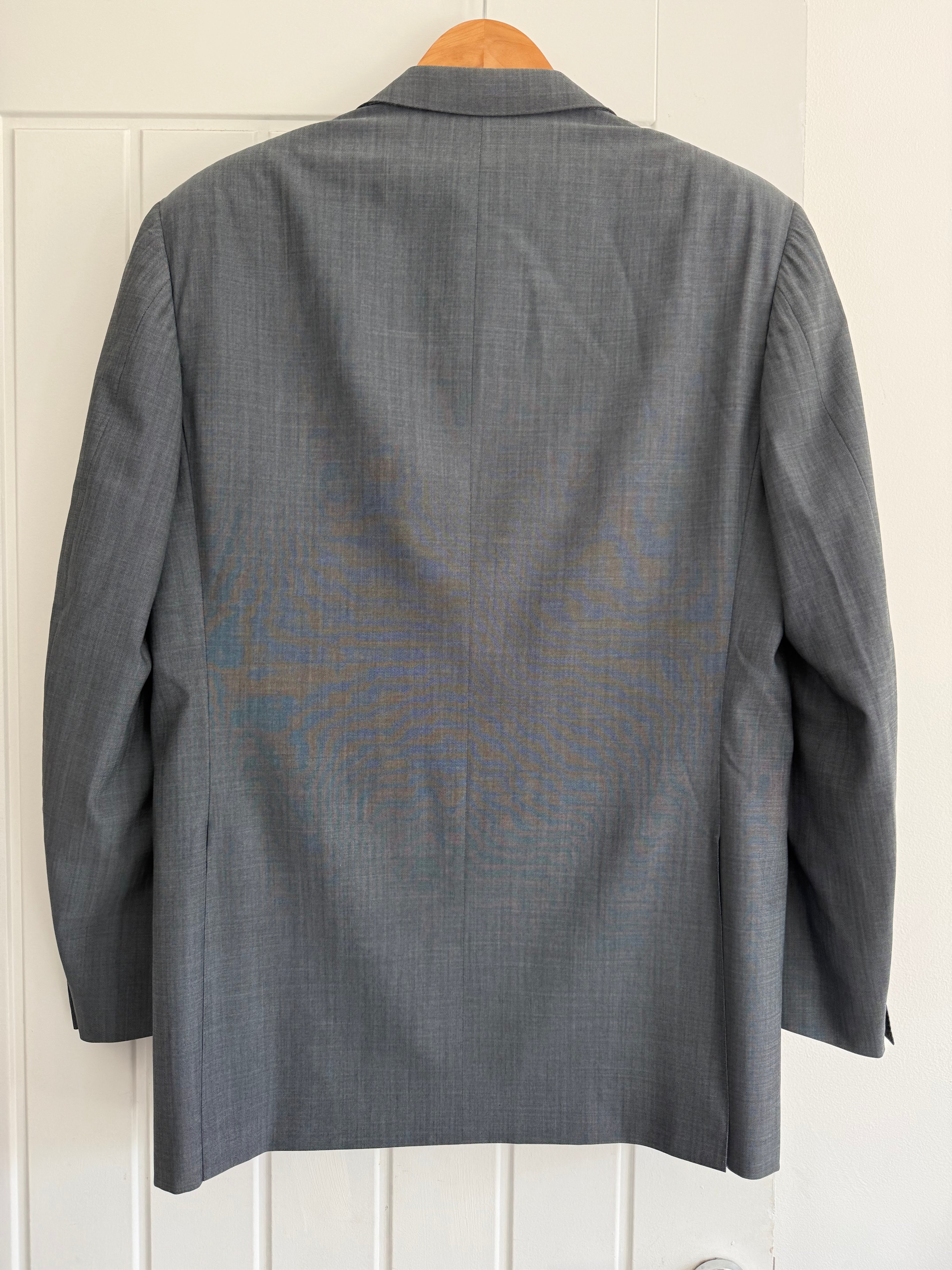 Canali 1990s Slate Blue 2B Wool Sport Jacket Blazer Made in Italy - Size L