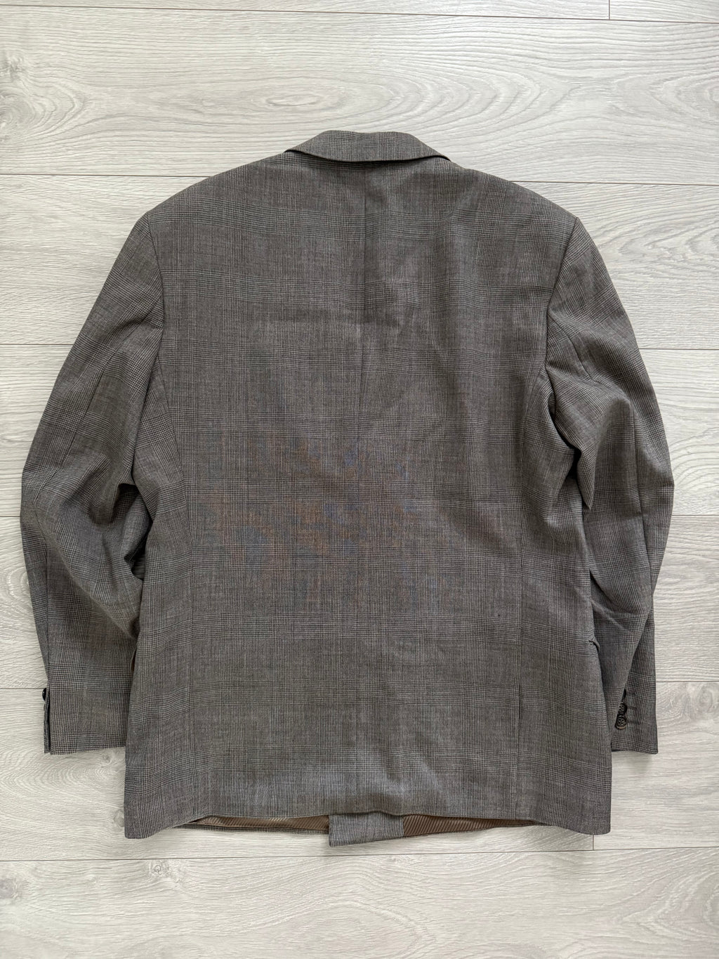 St Michaels 1990s Prince of Wales Check Double Breasted Peaked Lapel Sports Jacket Blazer - Size M