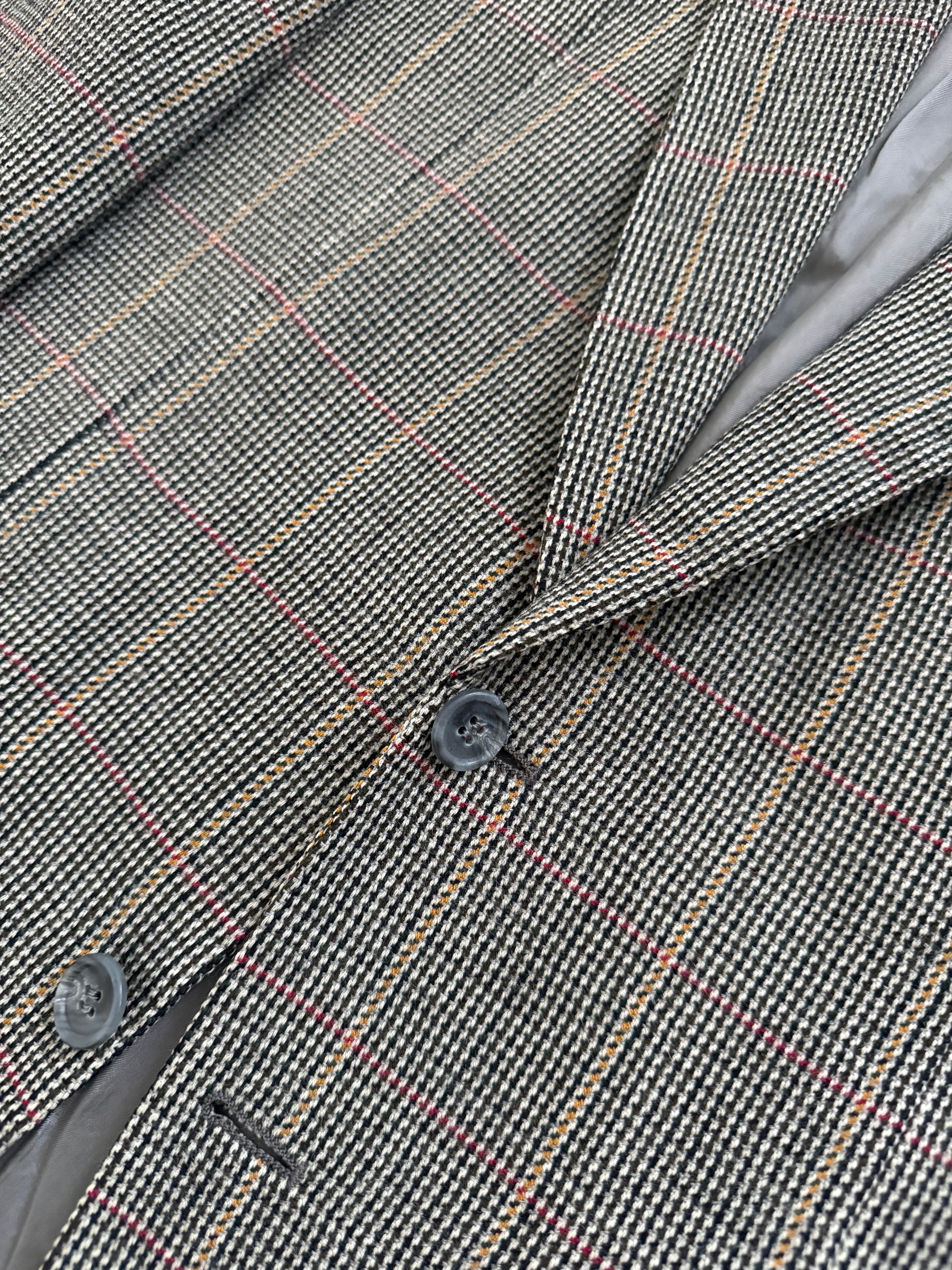 Valentino 1980s 2B Check Wool Sports Blazer Jacket - Size S