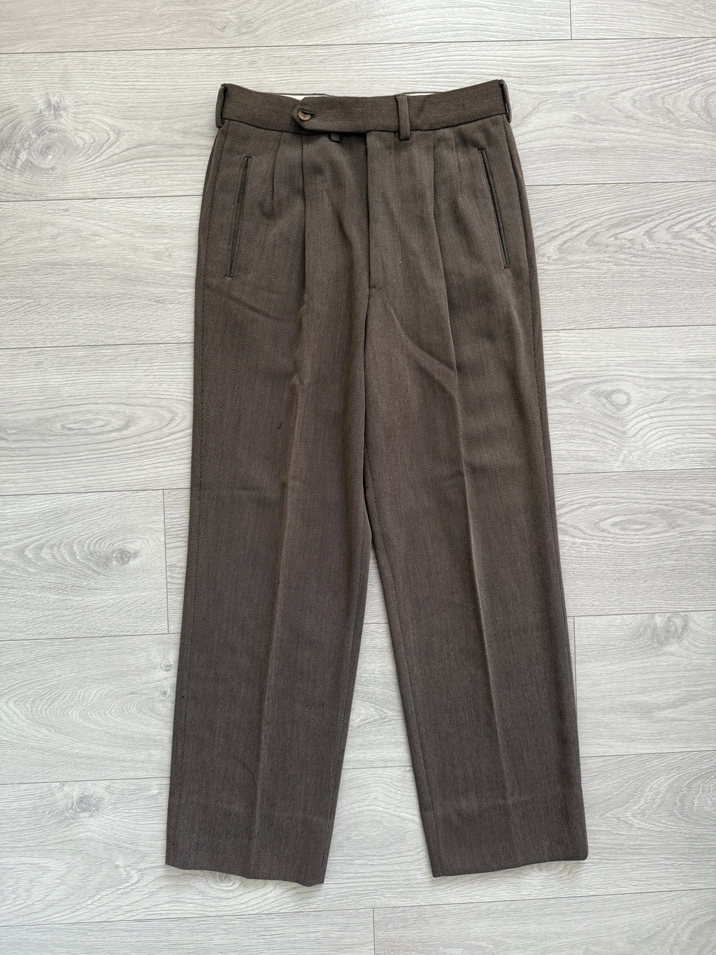 Giorgio Armani 1990s Pleated Wool Suit - Size M Jacket / 30" Waist