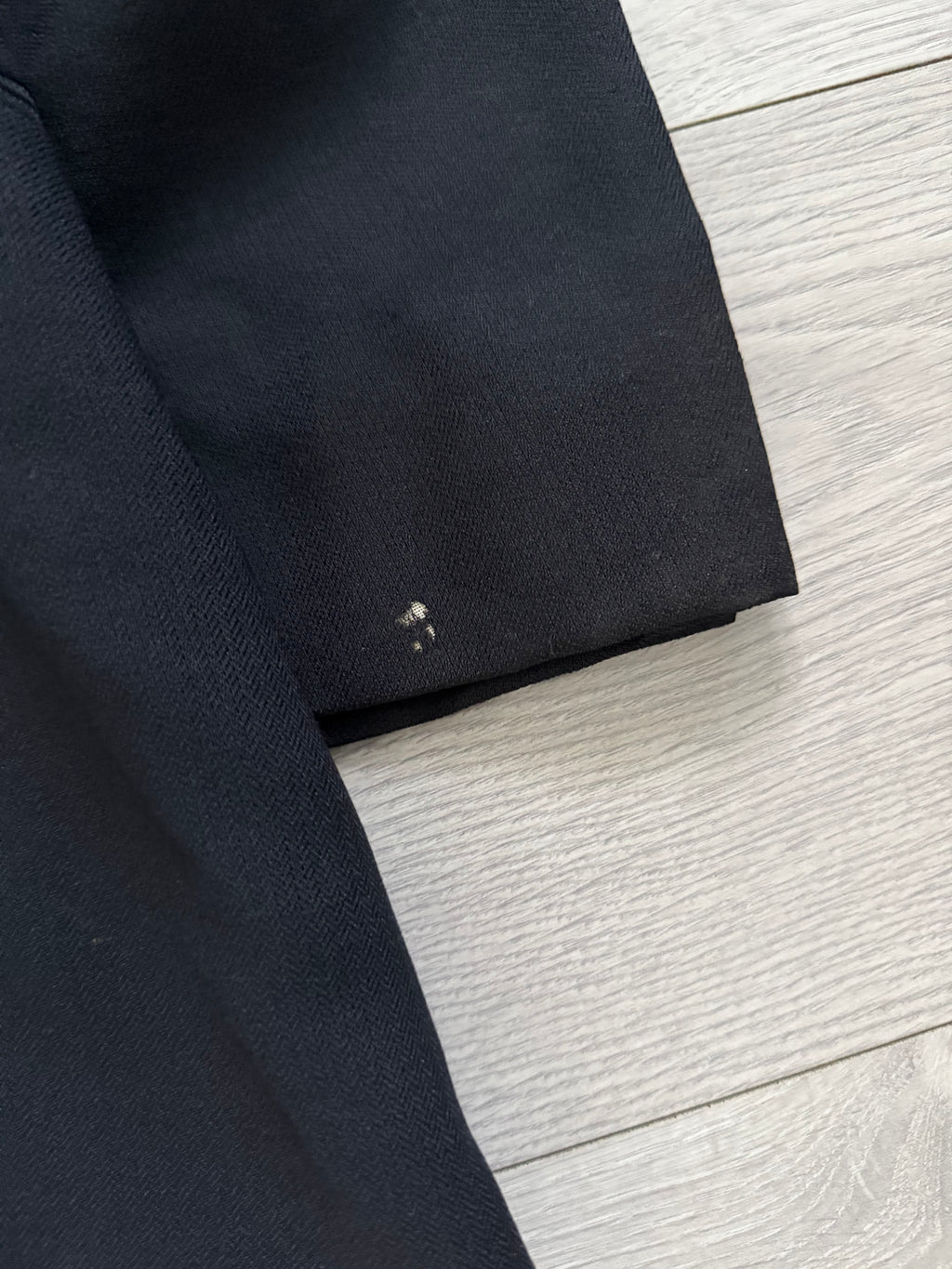 Giorgio Armani 1980s Peaked Lapel Double Breasted Metal Button Wool Sport Jacket Blazer Black  - Size L