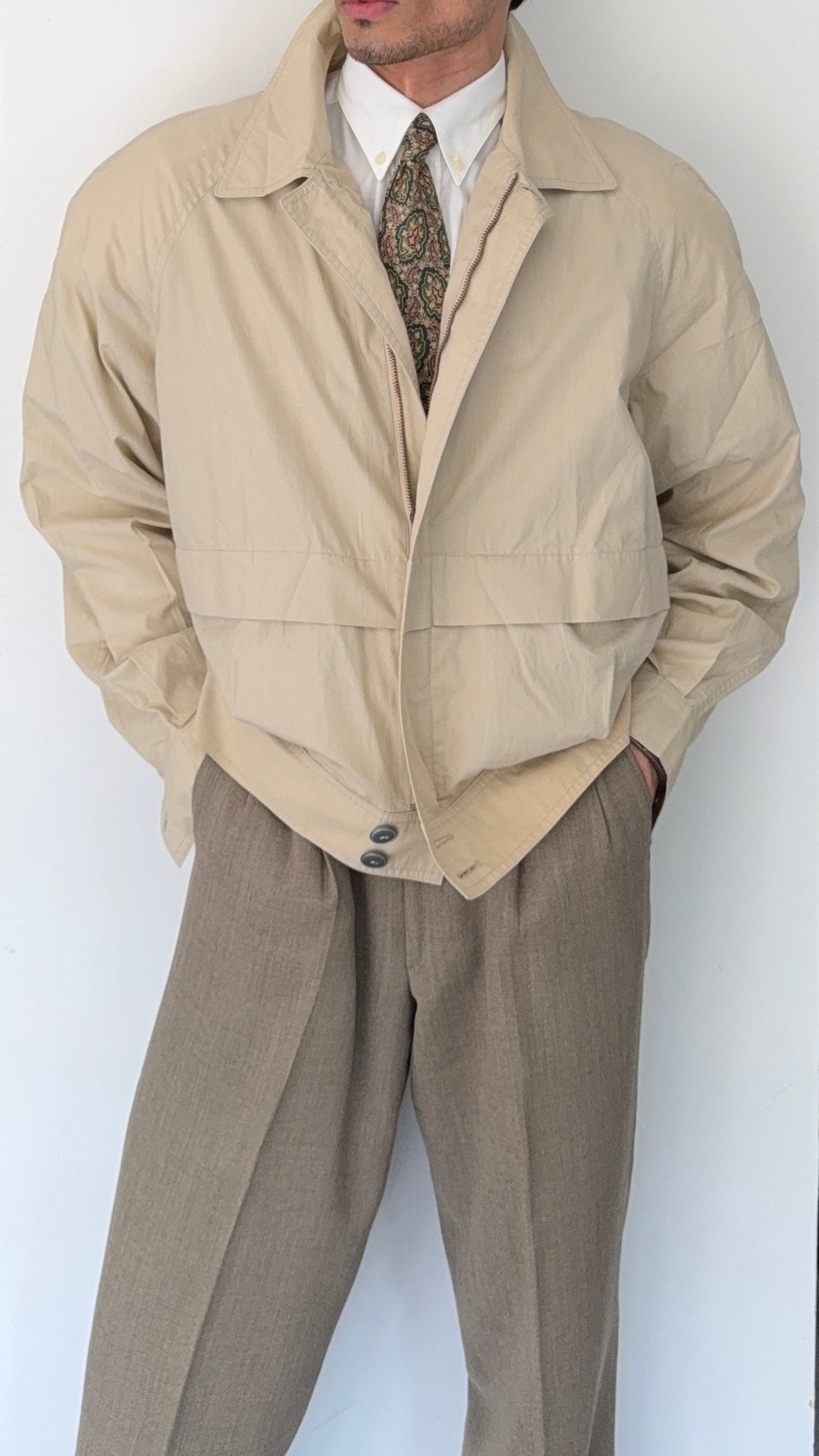Valentino 1980s Zip Front Harrington Bomber Jacket - Size S