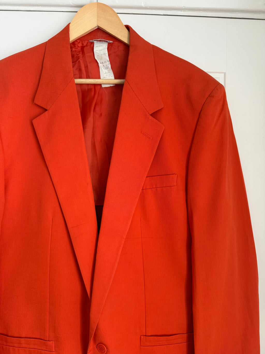 Versace 1980s 1B Orange Cotton Sport Jacket Blazer - Size L