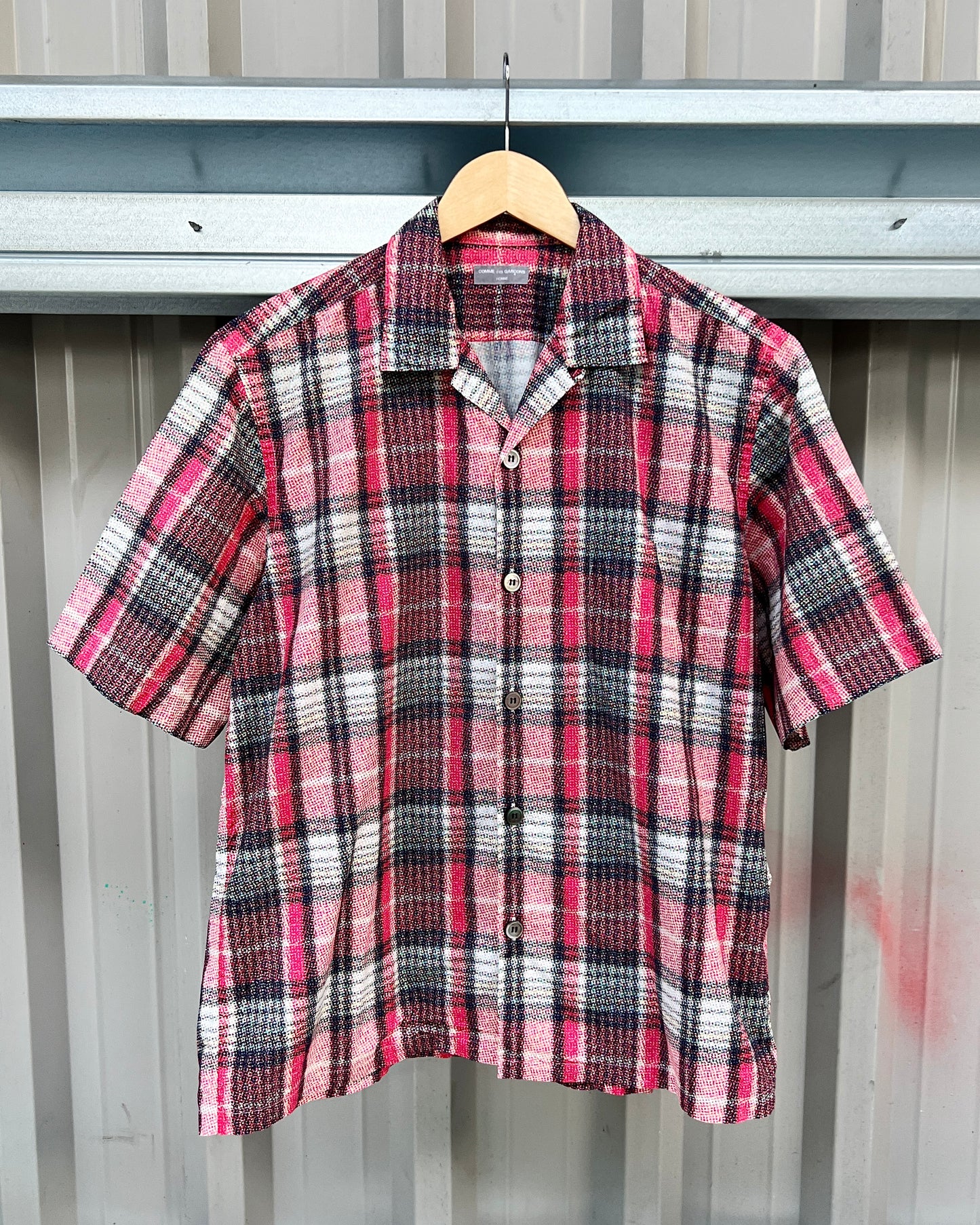 Comme Des Garcons Homme SS03' Shadow Plaid Shirt - Size M