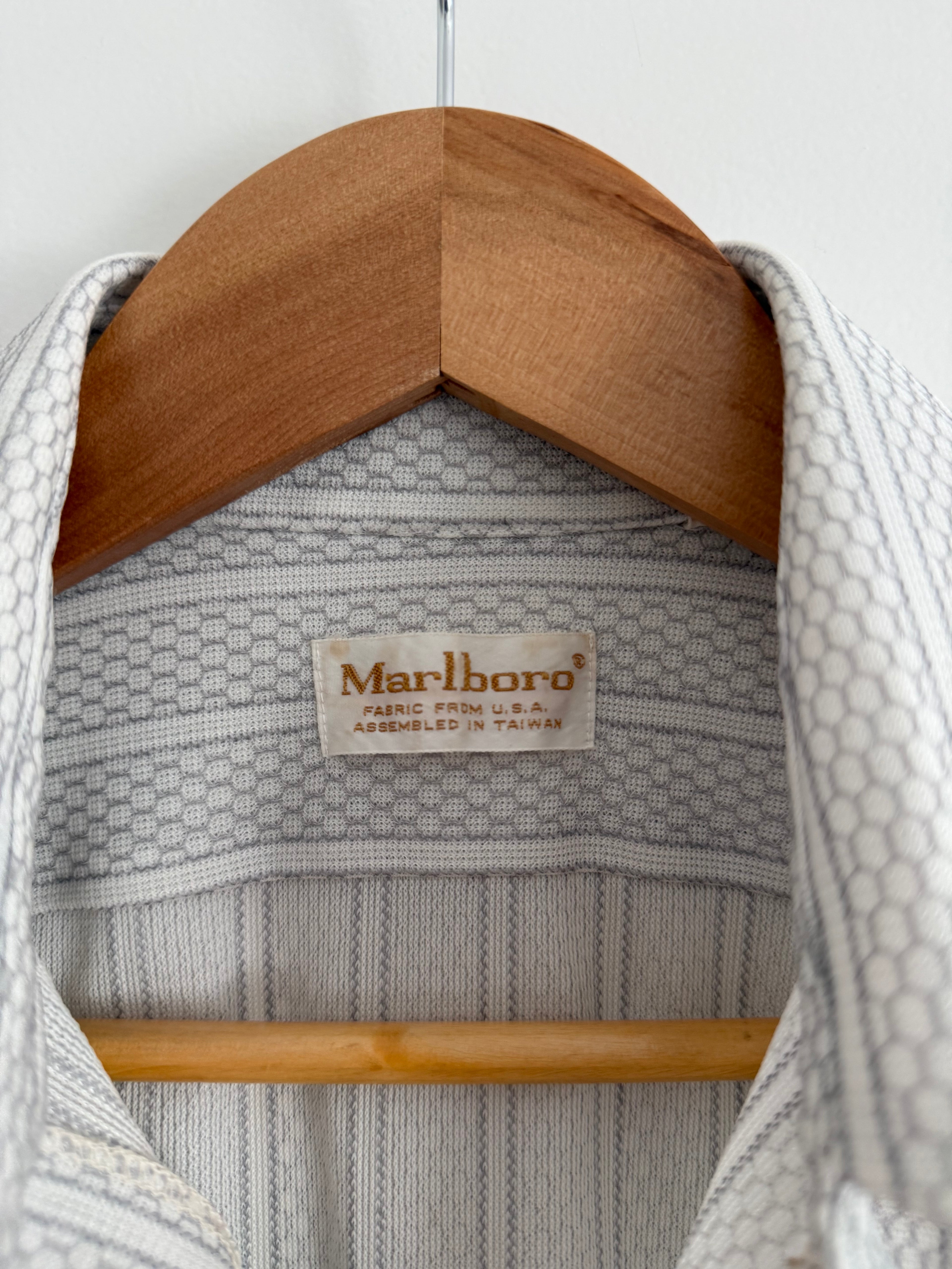 Marlboro 1990s Vintage Crochet Western Shirt - Size S