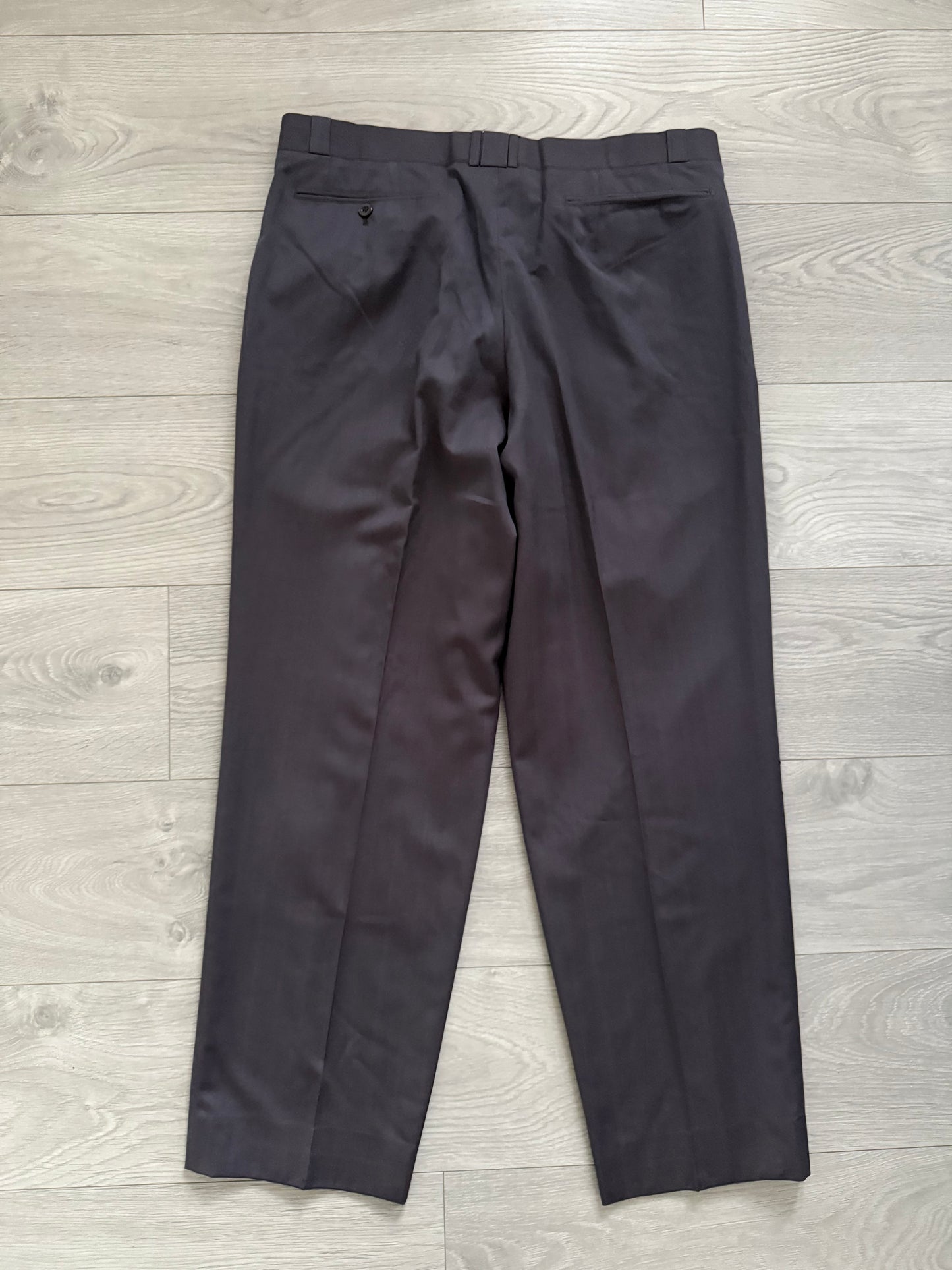 Yves Saint Laurent 1990s Double-Breasted Pleated Wool Suit - Size XL Jacket / 36" Waist