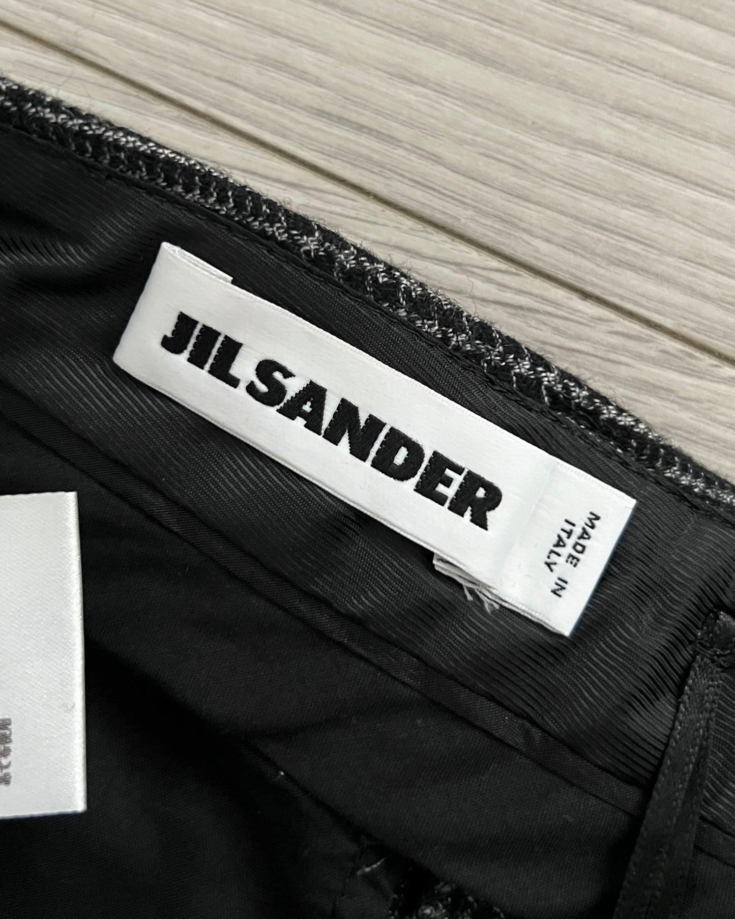 Jil Sander Womens 2017 Wool Check Trousers - Size 26 Womens