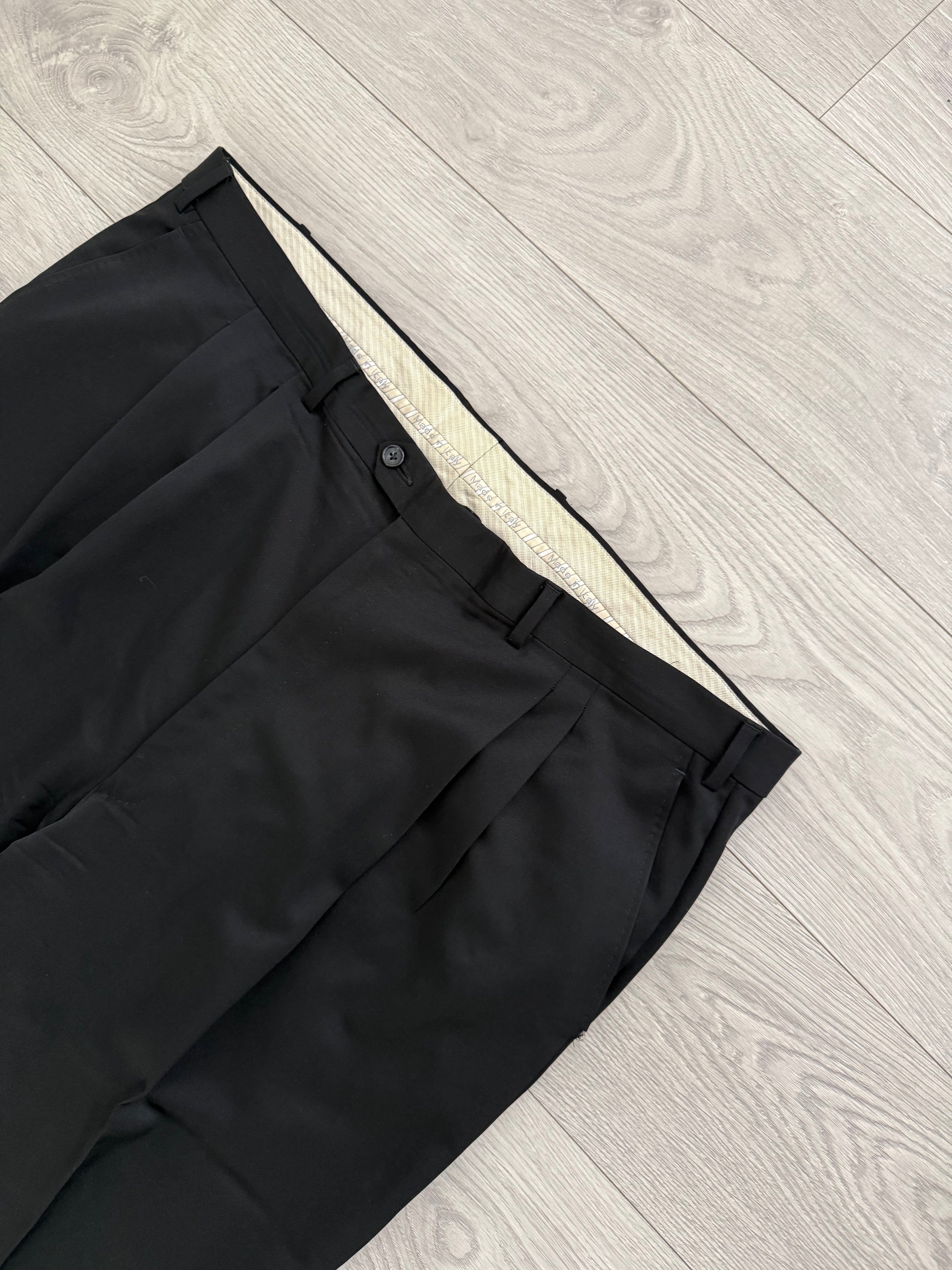 Vintage 1980s Double Pleat Wool Pants Made in Italy - Size 44" Waist