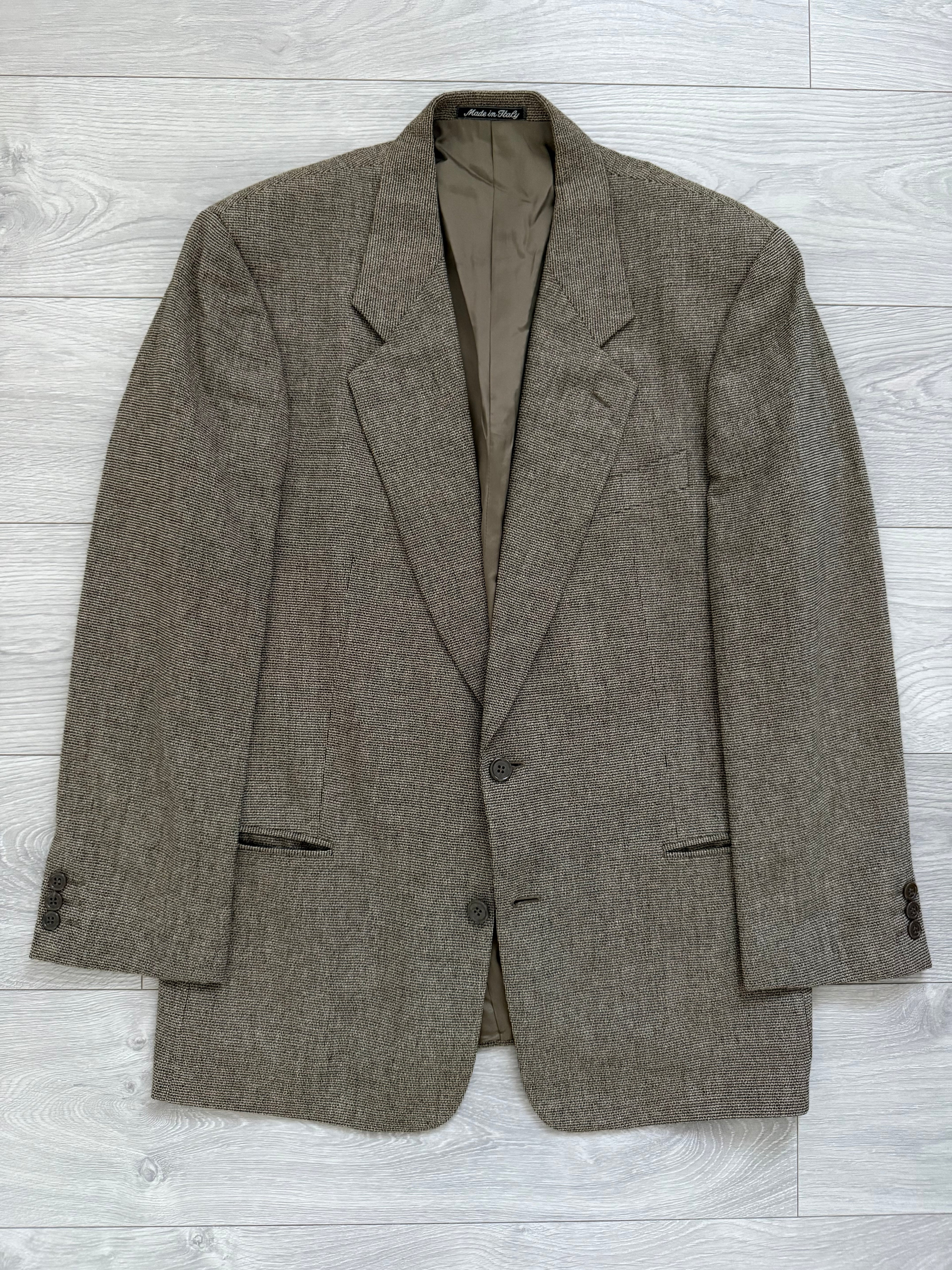 Giorgio Armani 1980s 2B Textured Wool Sports Blazer Jacket - Size L