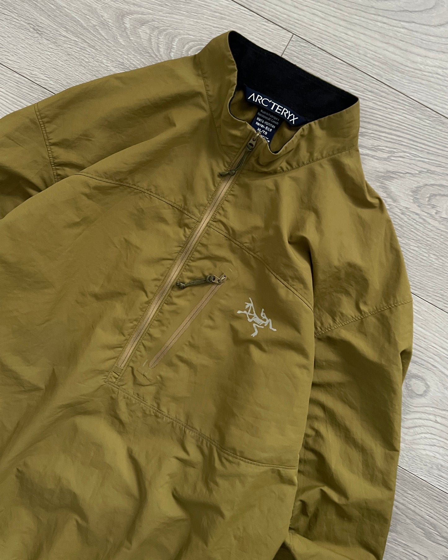 Arcteryx 2003 Anabatic 1/2 Zip Windproof Pullover in Algae Green - Size XL