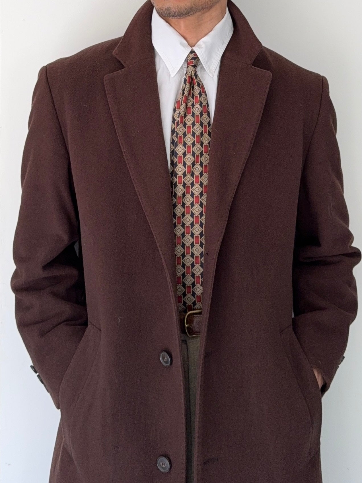 Hugo Boss 1990s 'Stratus' Wool Cashmere Coat - Size M