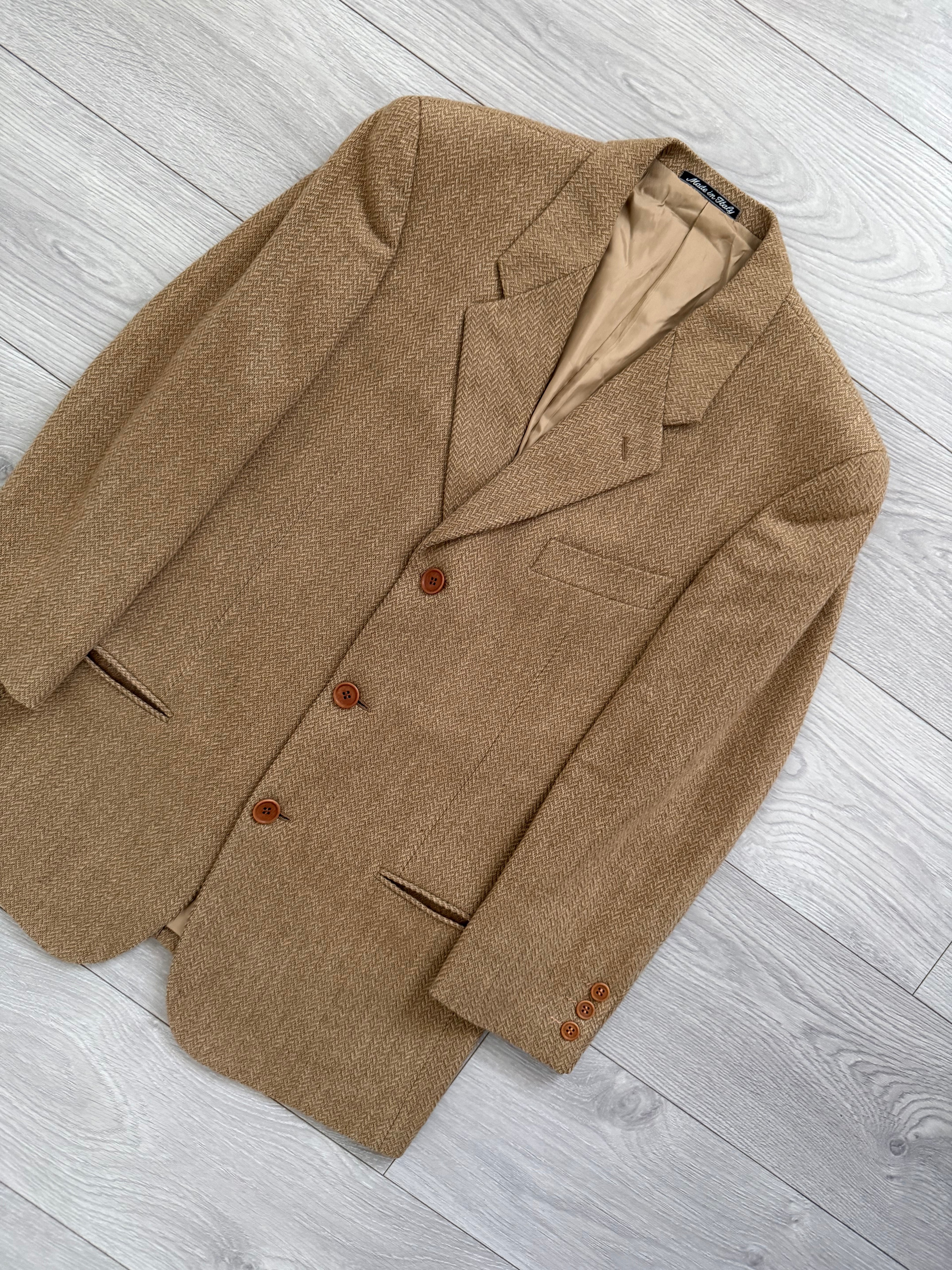 Giorgio Armani 1980s Wool Cashmere 3B Sports Jacket Blazer - Size M