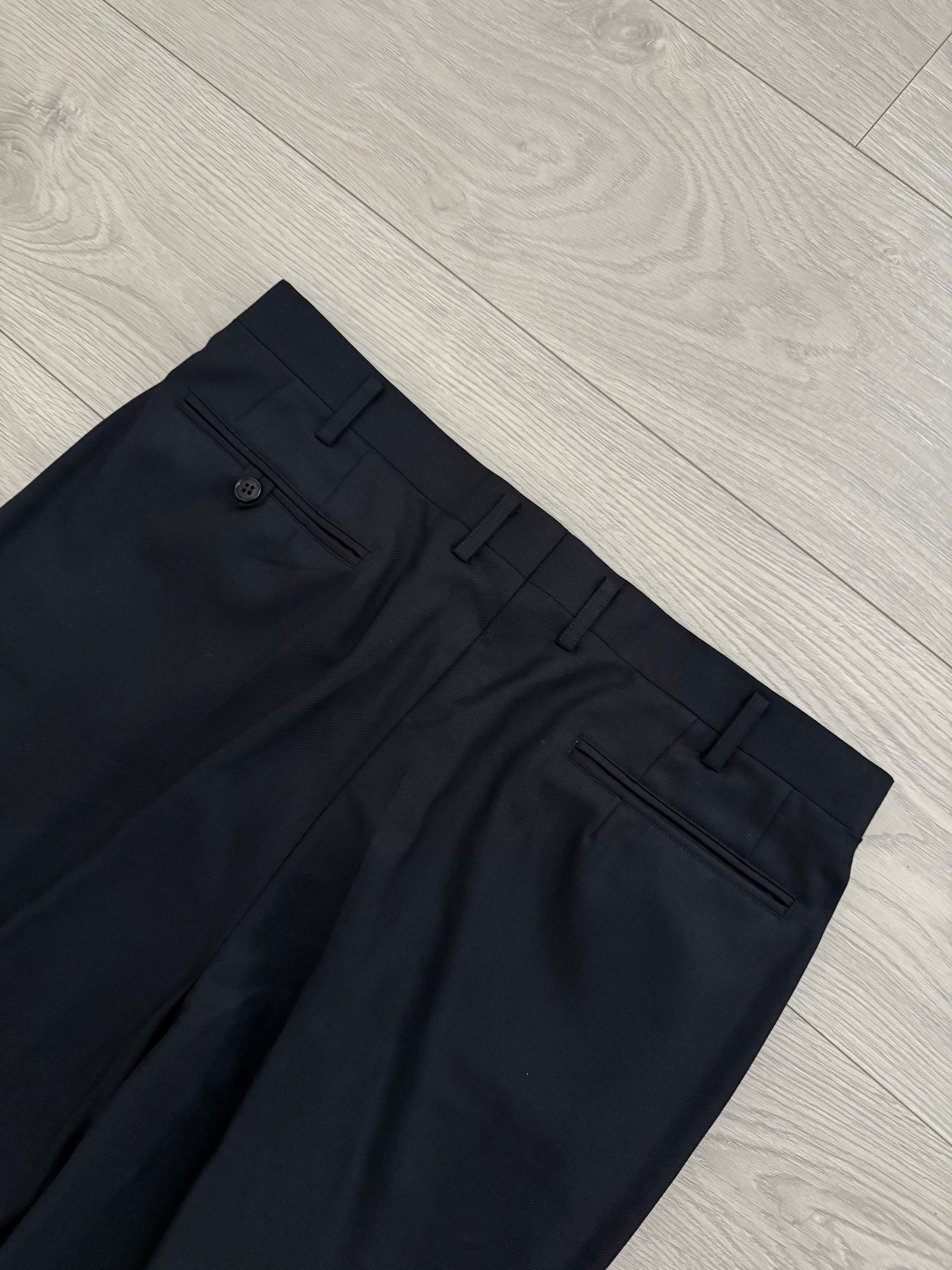 Le Chic Doremuil Fabric Pleated Wool Suit - Size L Jacket / 34" Waist