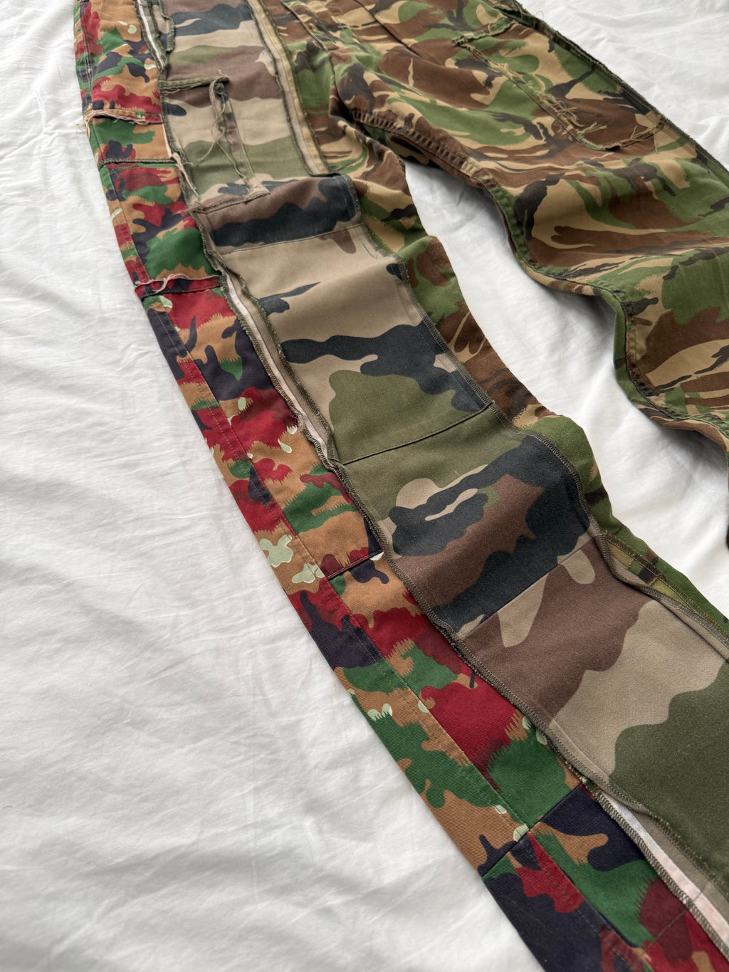 Maison Martin Margiela Artisanal Line (0)(10) SS2005 Re-Worked Multi Camo Pants - Size 34" Waist