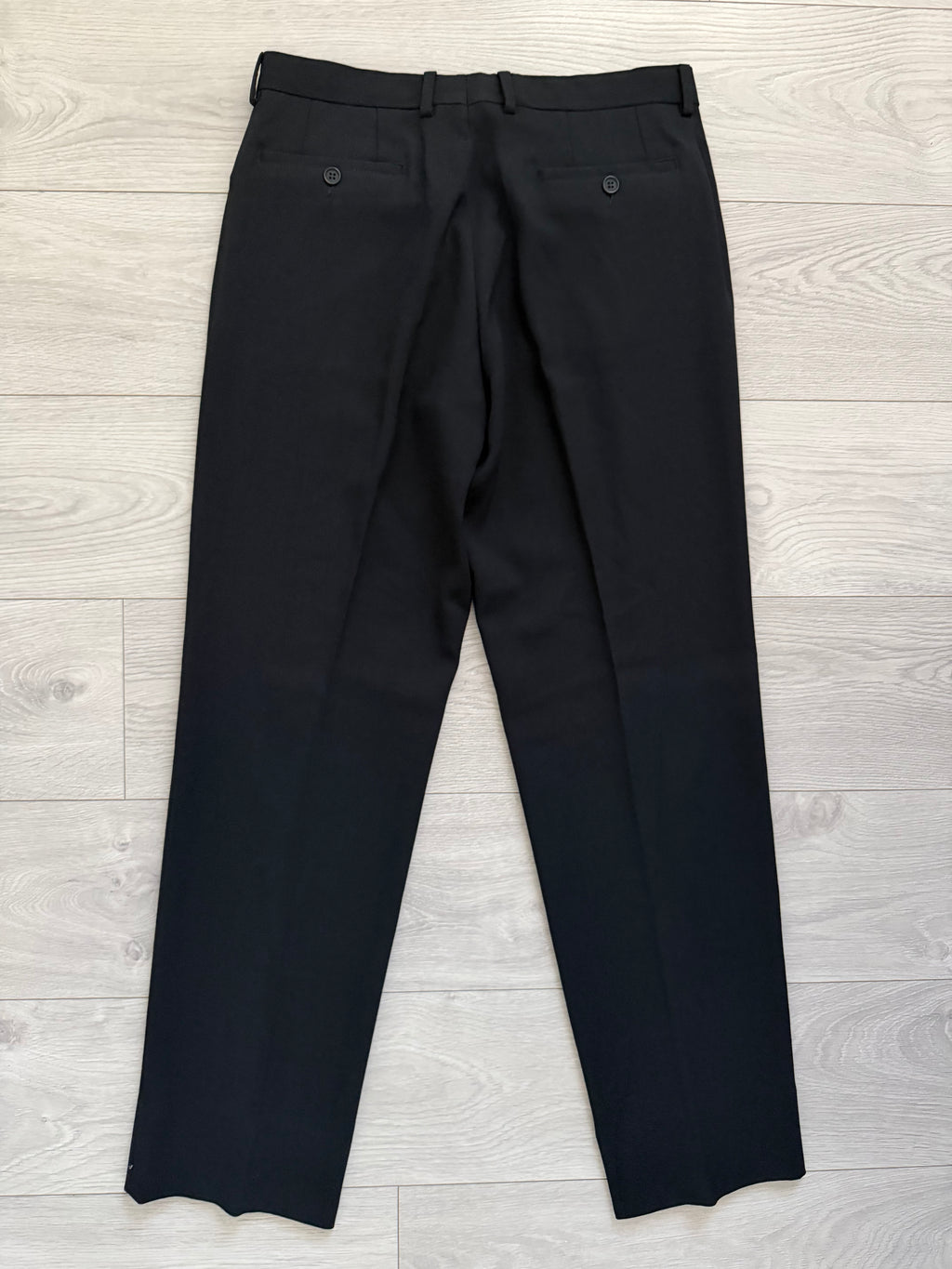 Emporio Armani 1990s 3B Black Draped Wool Suit - Size L Jacket / 34" Waist
