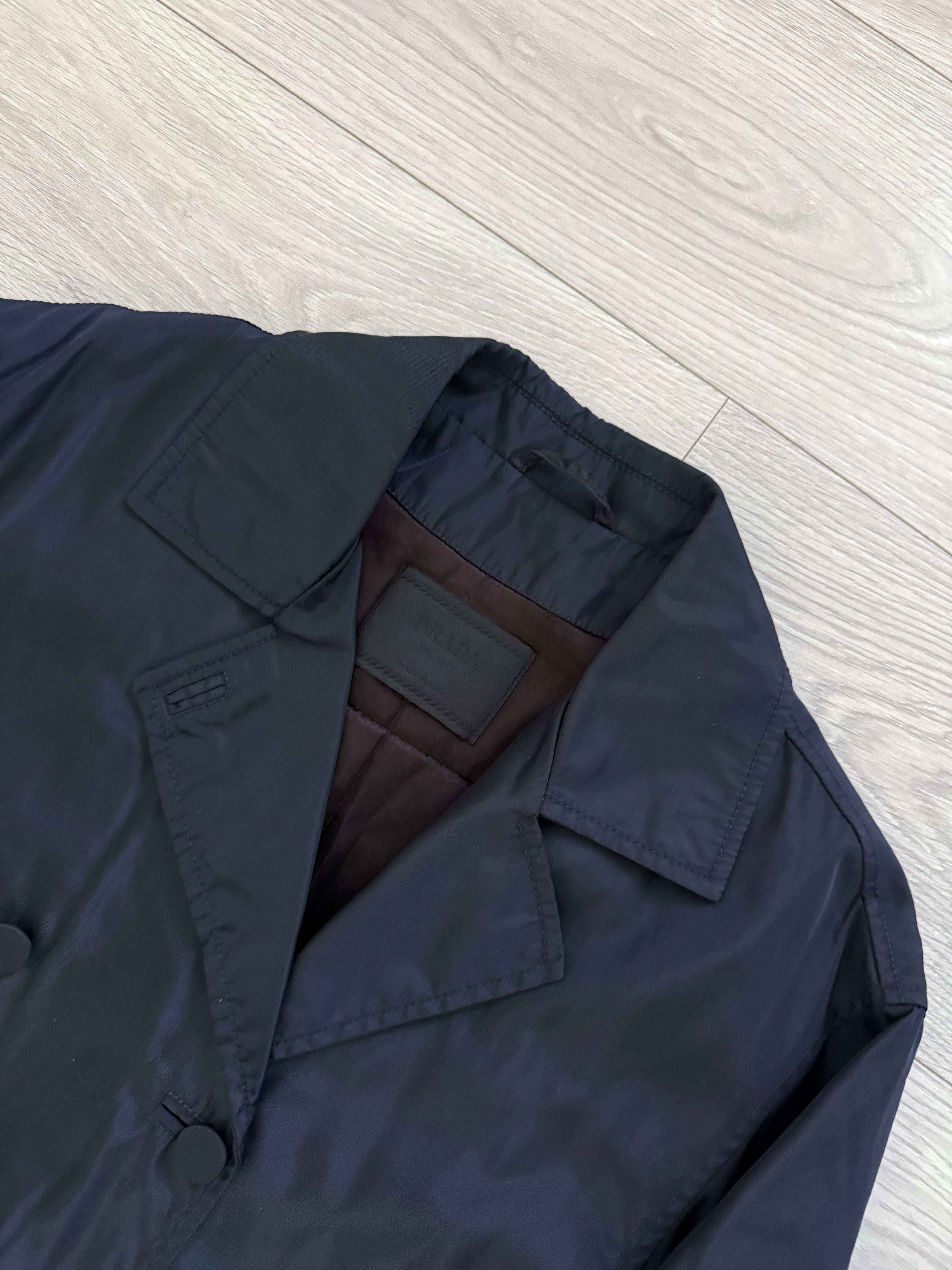 Prada FW1998 Padded Nylon Trench Coat - Size M Womens / XS Mens