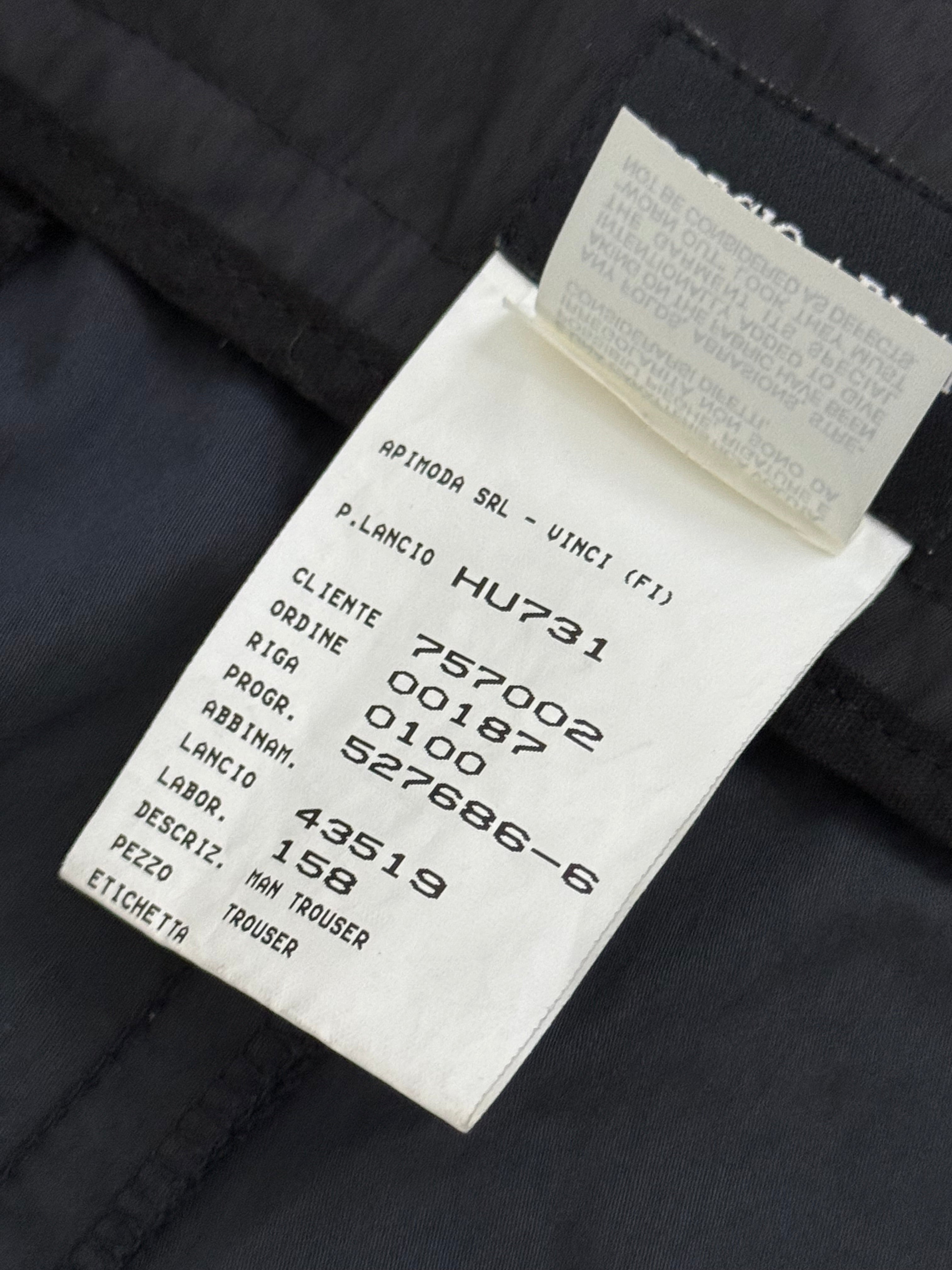 Armani 1990s Black Label Cotton Nylon Grey Pants - Size 36" Waist