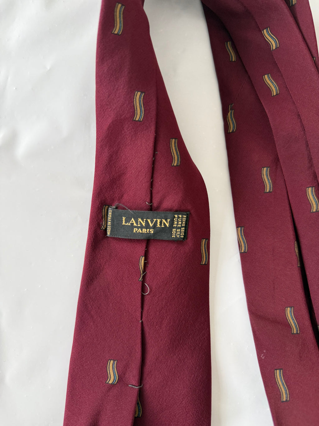 Lanvin Paris 1990s Silk Tie