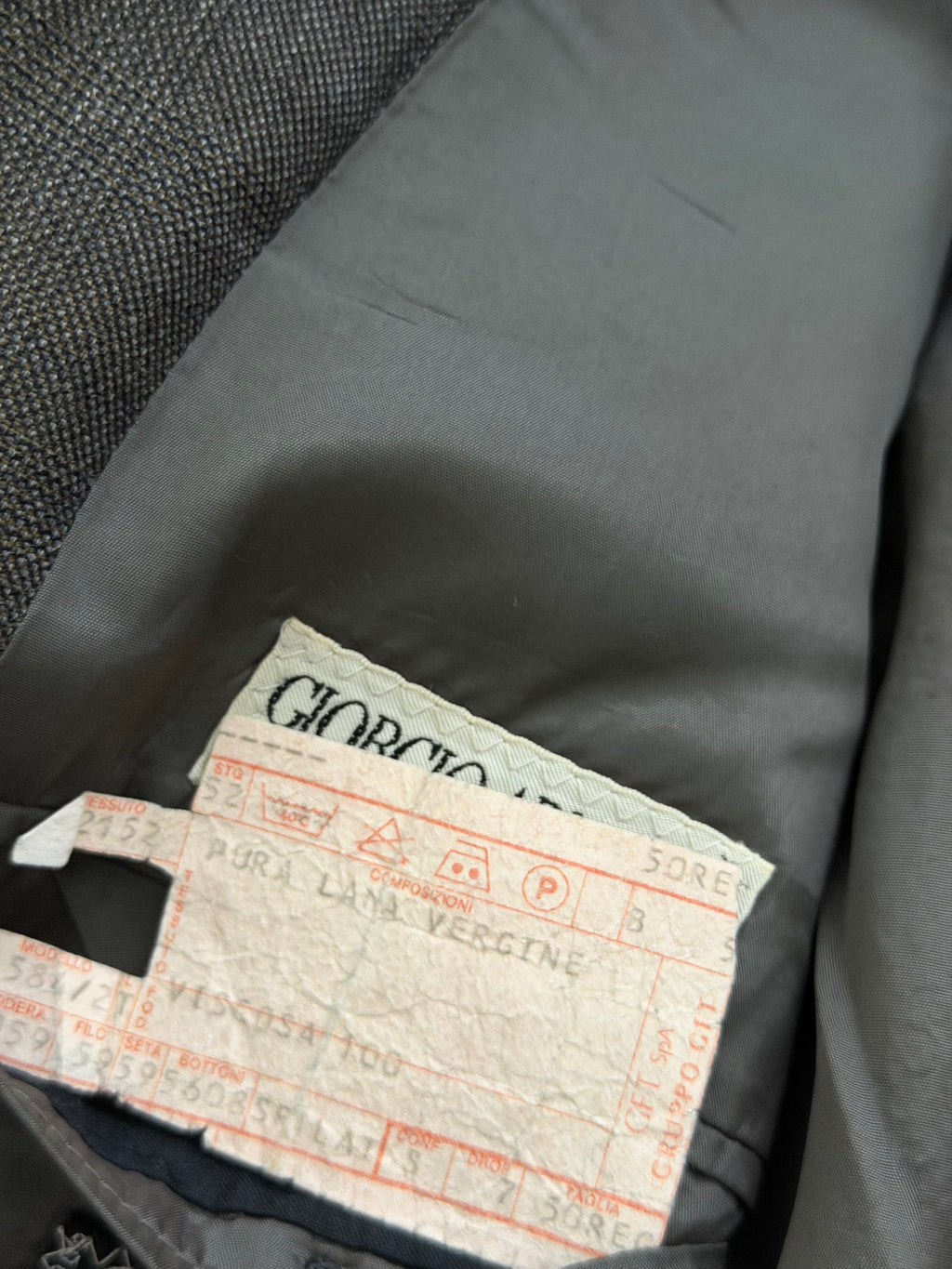 Giorgio Armani 1980s Peaked Lapel Double Breasted Wool Sport Jacket Blazer Brown - Size L