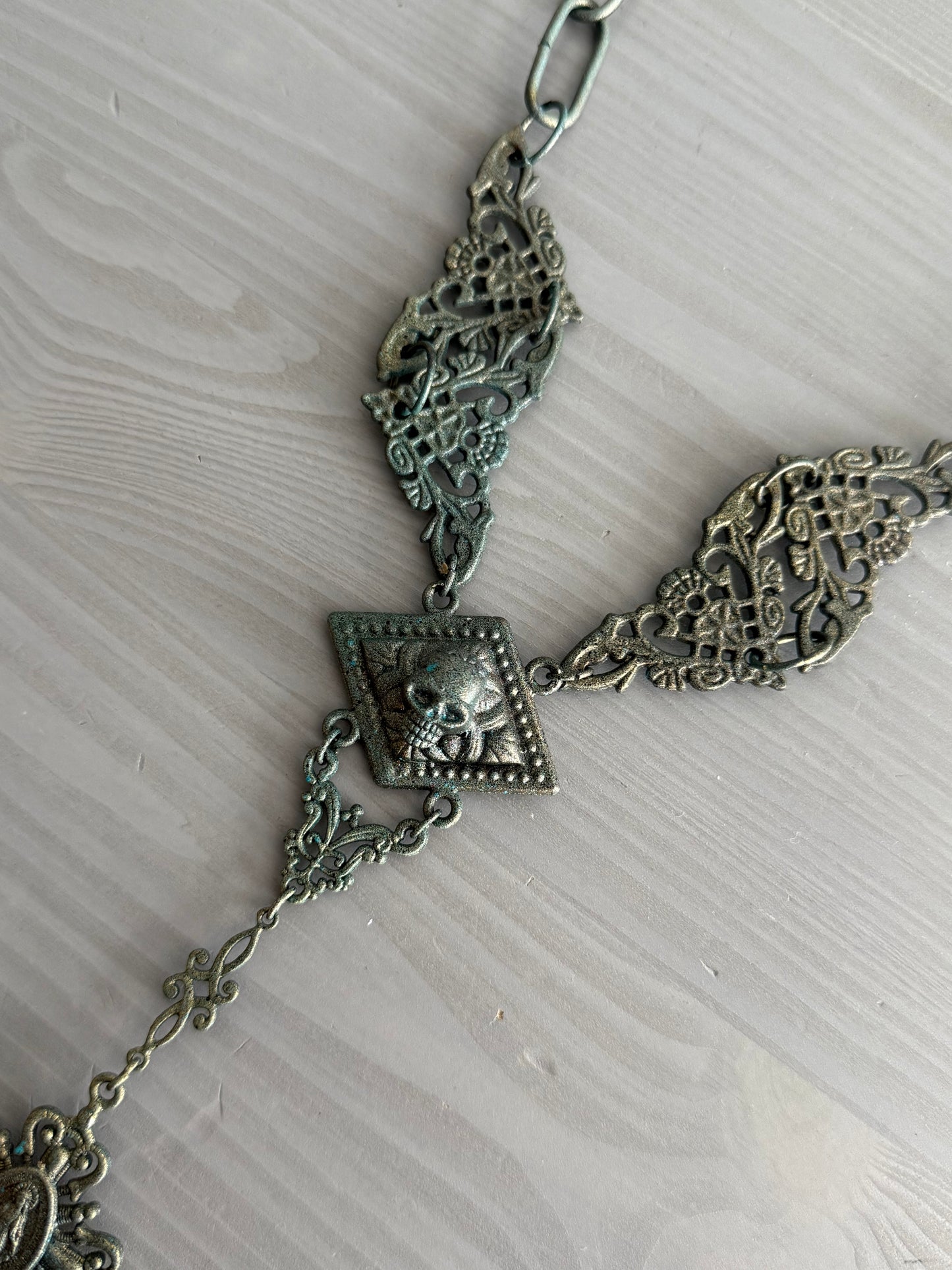 Vintage Cross Mary Necklace