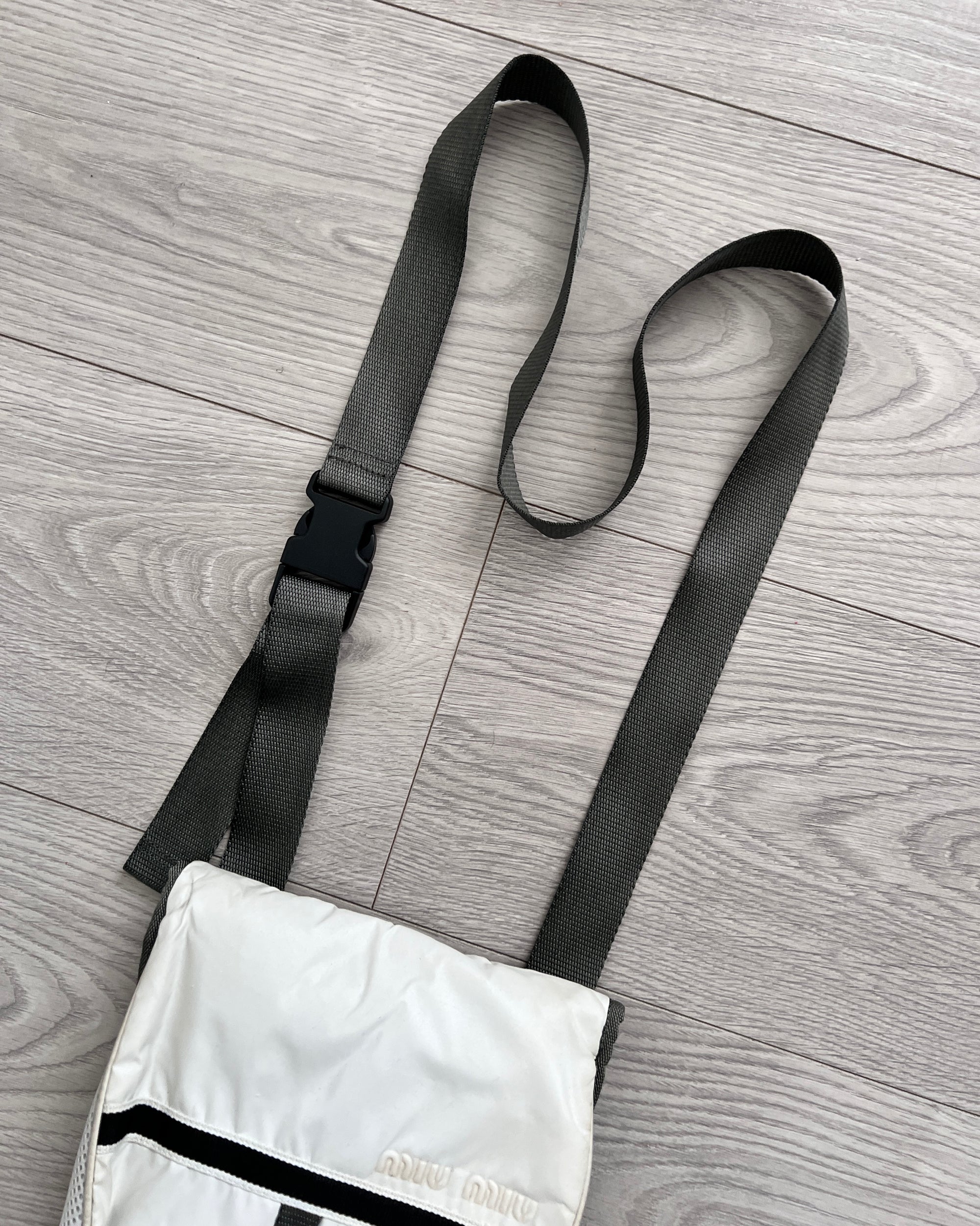 Miu Miu 1999 Tech Nylon Mesh Panelled Crossbody Bag