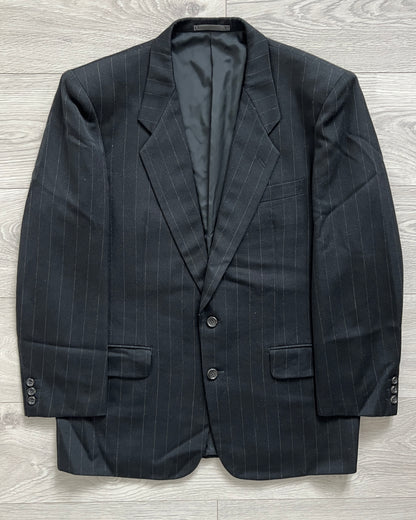 Comme Des Garcons Homme AW1988 Wool Striped Pleated Suit - M Jacket / 31" Waist Trousers