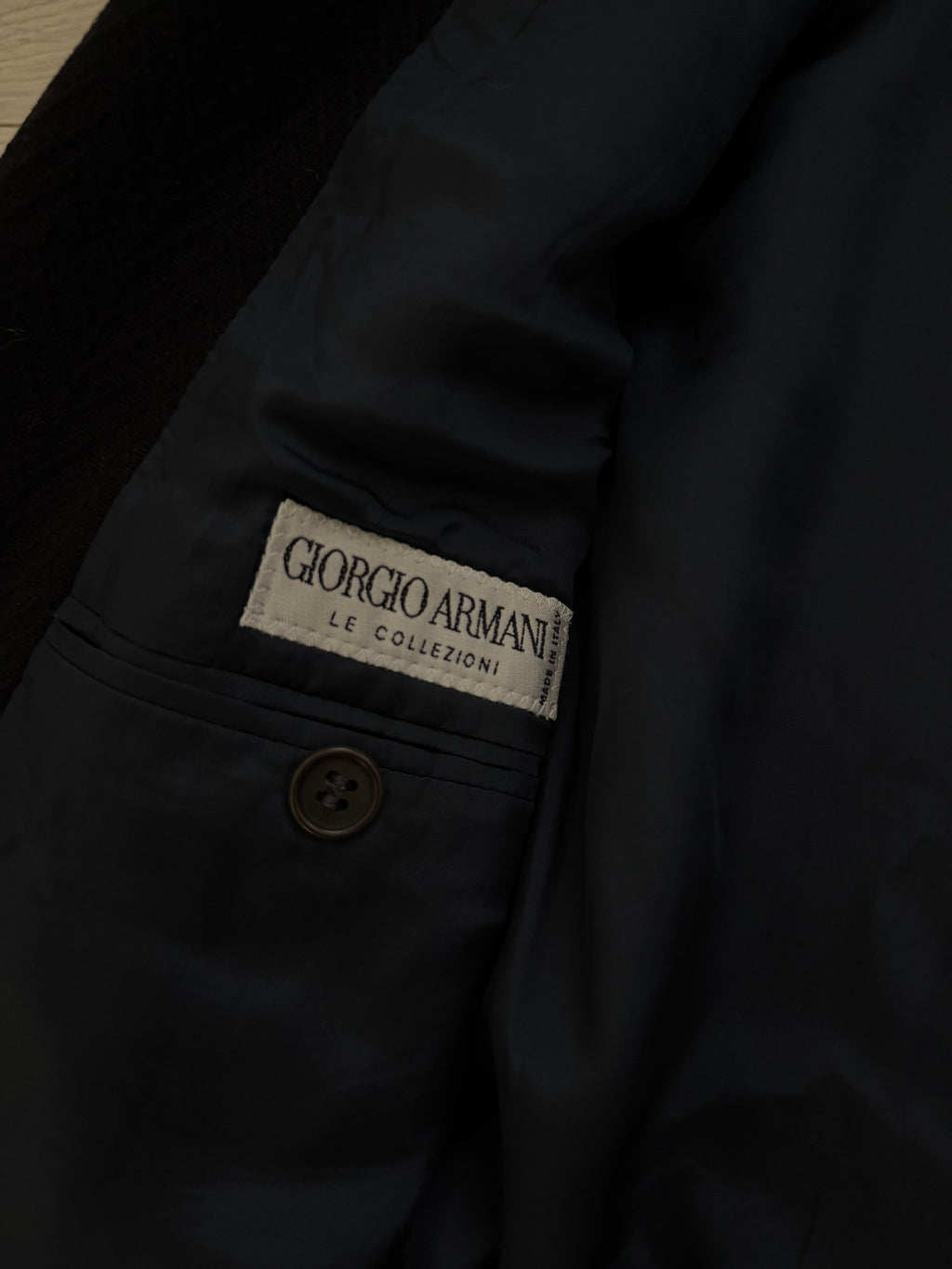 Giorgio Armani 1980s 2B Textured Wool Chevron Weave Sport Jacket Blazer - Size M