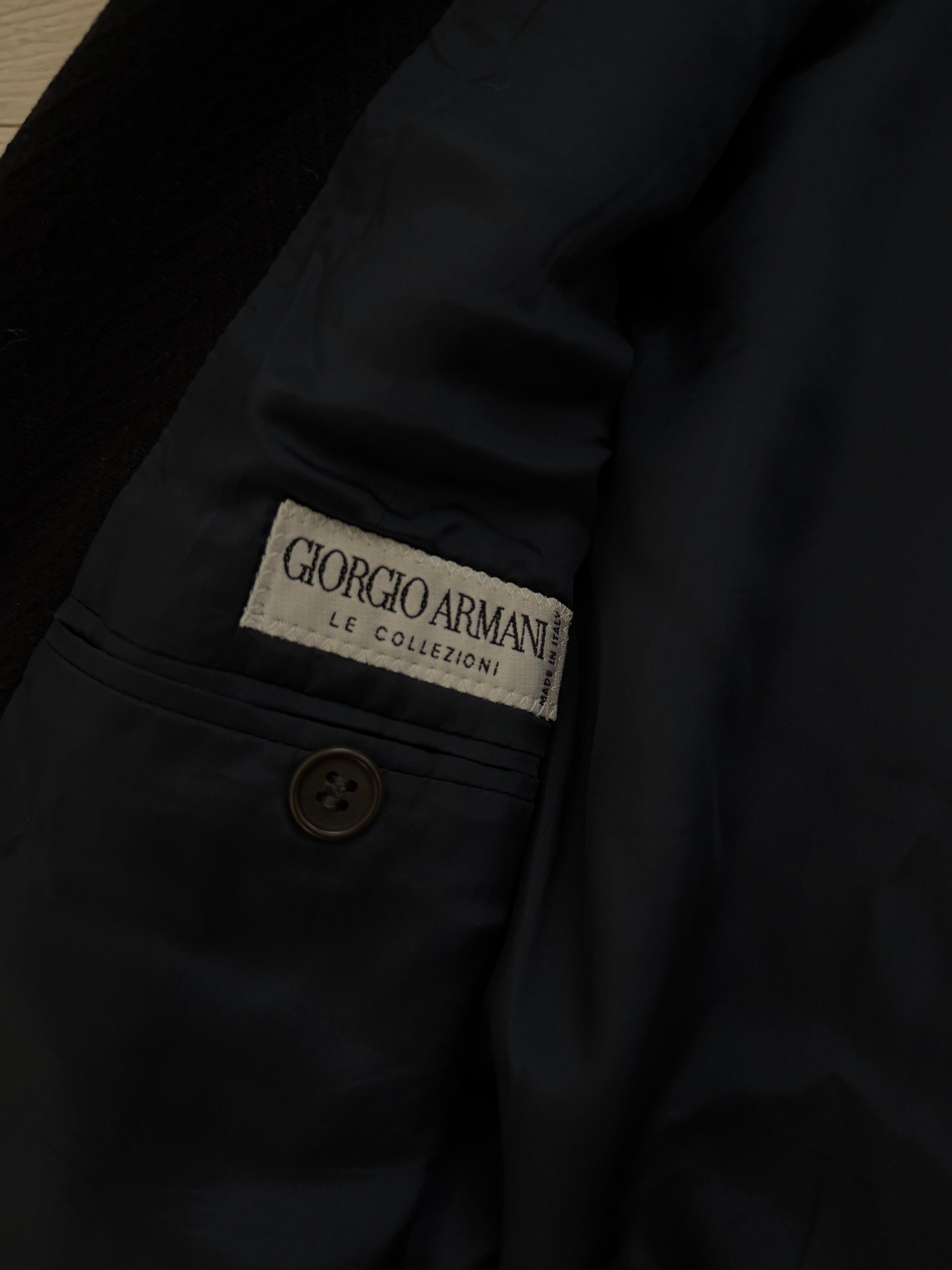 Giorgio Armani 1980s 2B Textured Wool Chevron Weave Sport Jacket Blazer - Size M