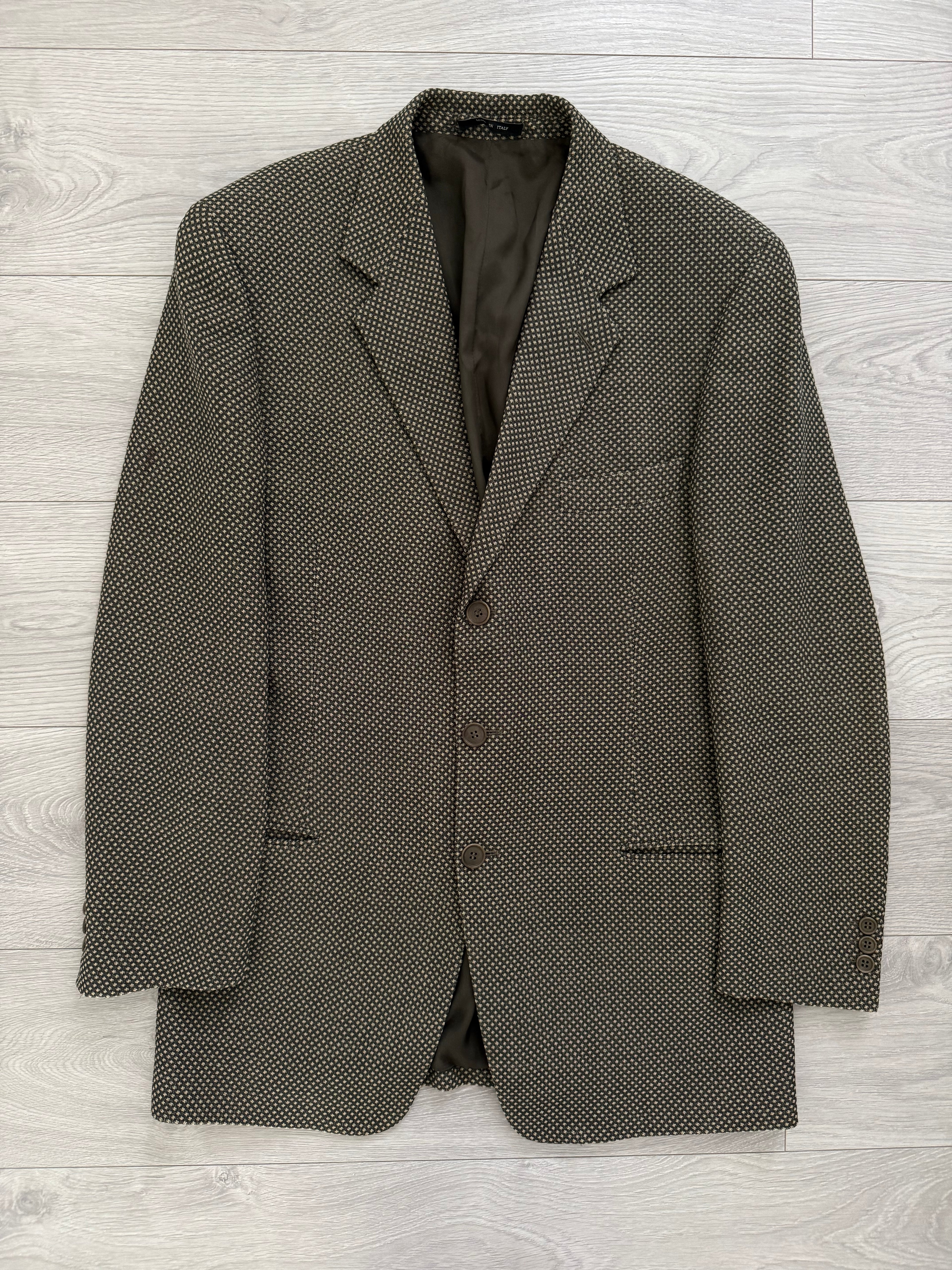 Emporio Armani SS1997 Textured Wool Sports Blazer Jacket - Size L