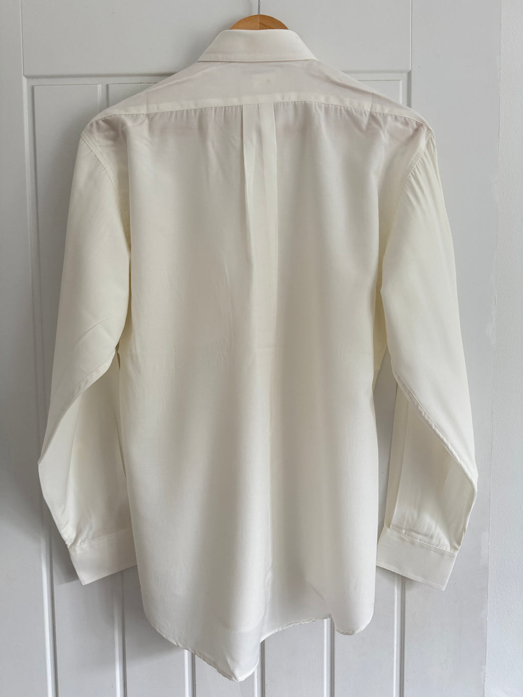 Emporio Armani 1990s Draped Cotton Off-White Shirt - Size S